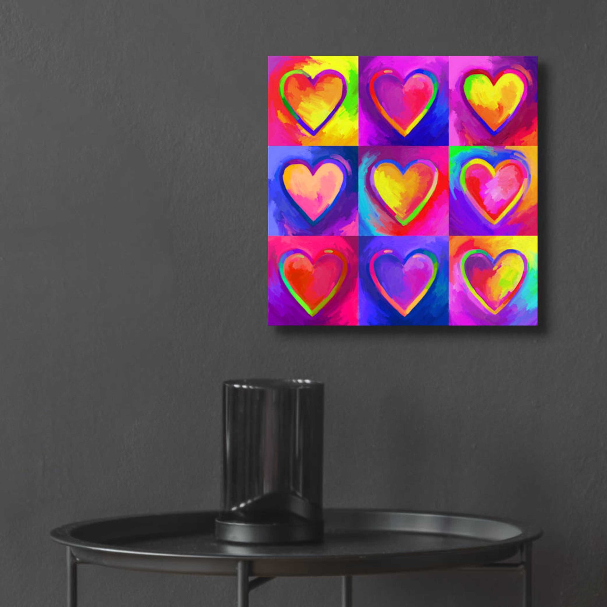 Epic Art 'Pop Art Heart 2' by Howie Green, Acrylic Glass Wall Art,12x12