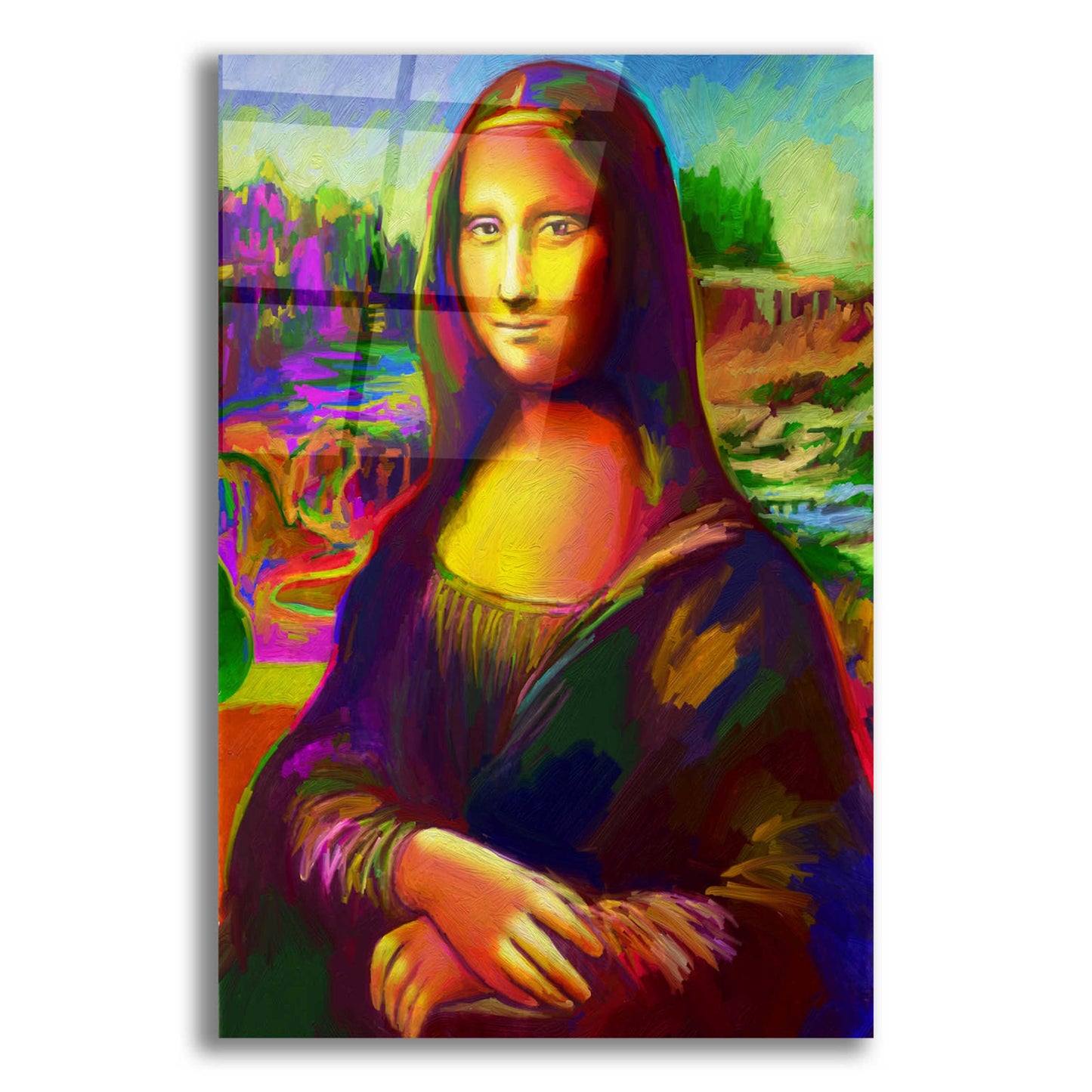 Epic Art 'Mona Lisa' by Howie Green, Acrylic Glass Wall Art,12x16