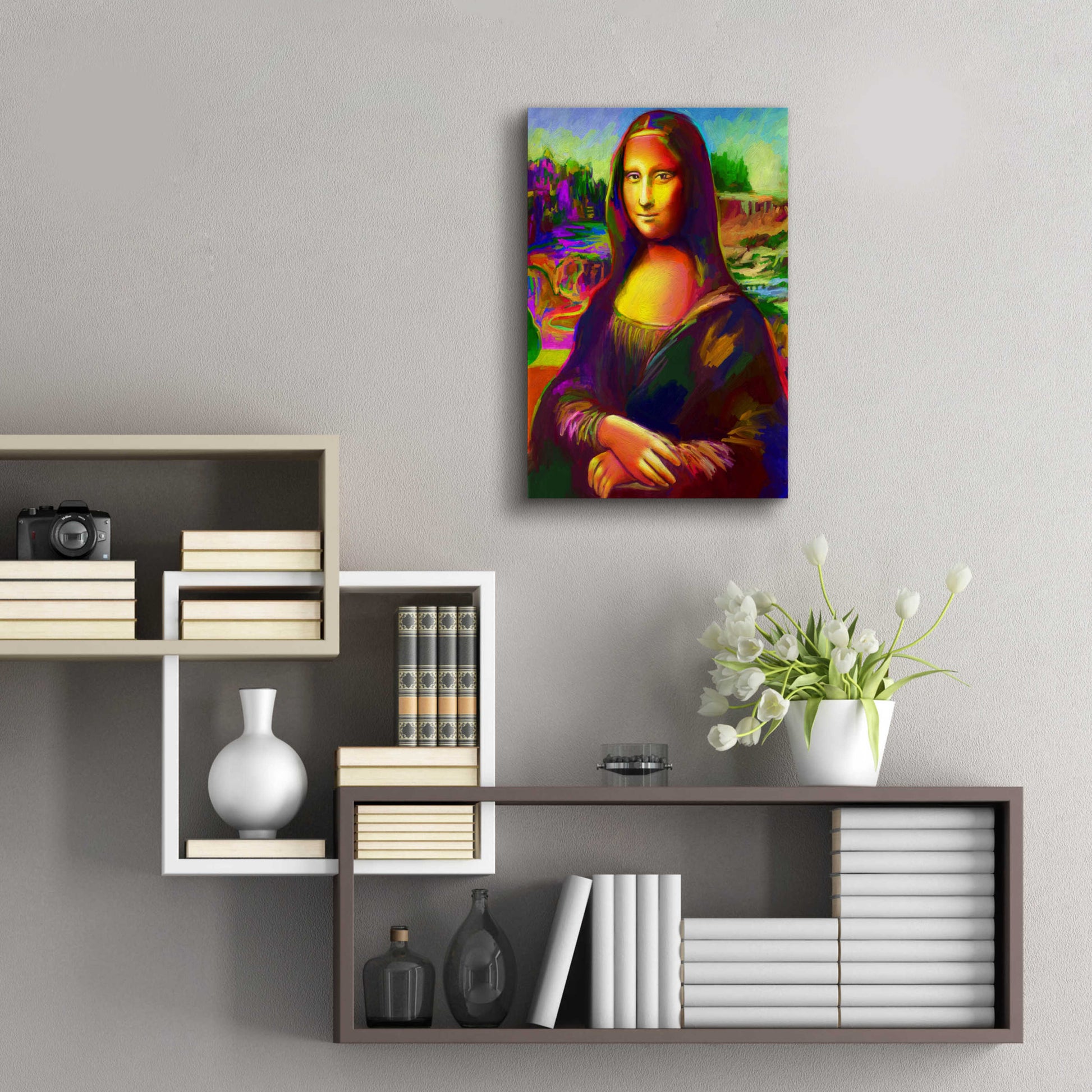 Epic Art 'Mona Lisa' by Howie Green, Acrylic Glass Wall Art,16x24