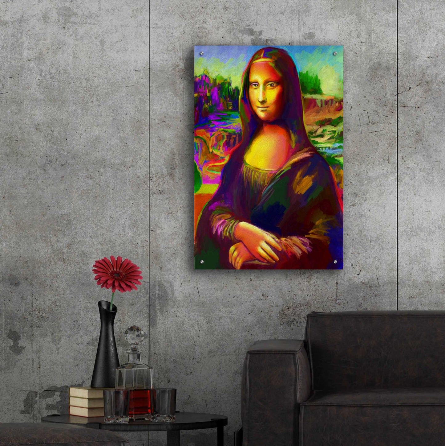 Epic Art 'Mona Lisa' by Howie Green, Acrylic Glass Wall Art,24x36