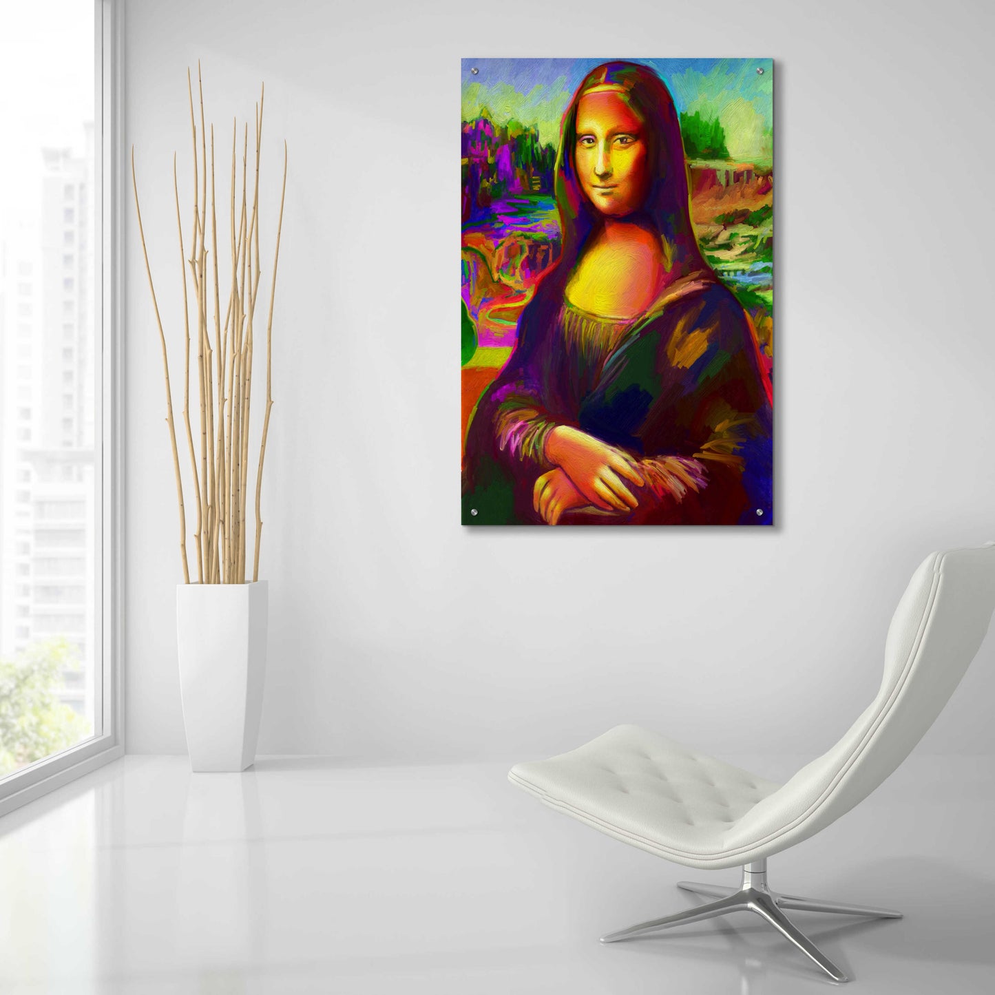 Epic Art 'Mona Lisa' by Howie Green, Acrylic Glass Wall Art,24x36