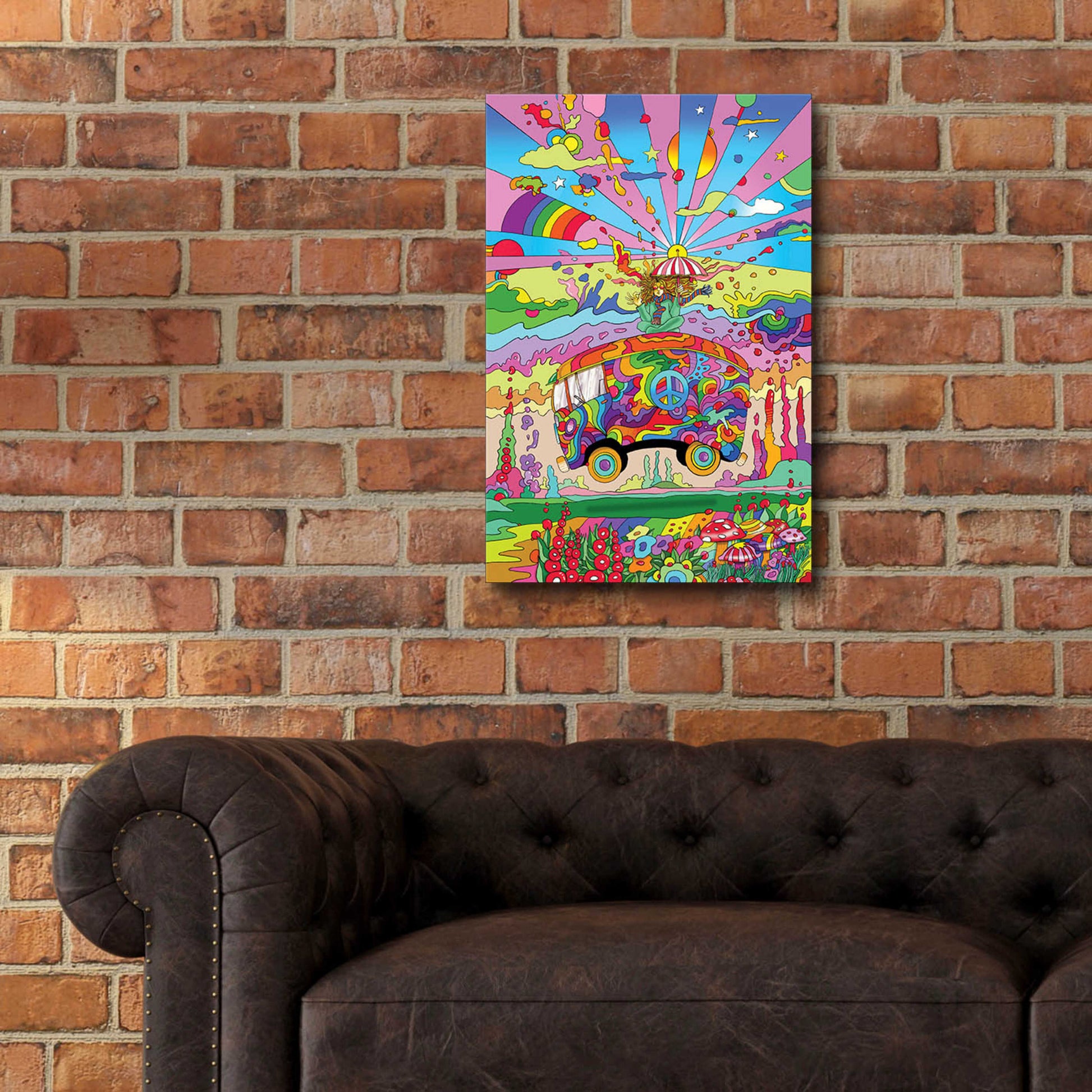 Epic Art 'Magic Bus' by Howie Green, Acrylic Glass Wall Art,16x24