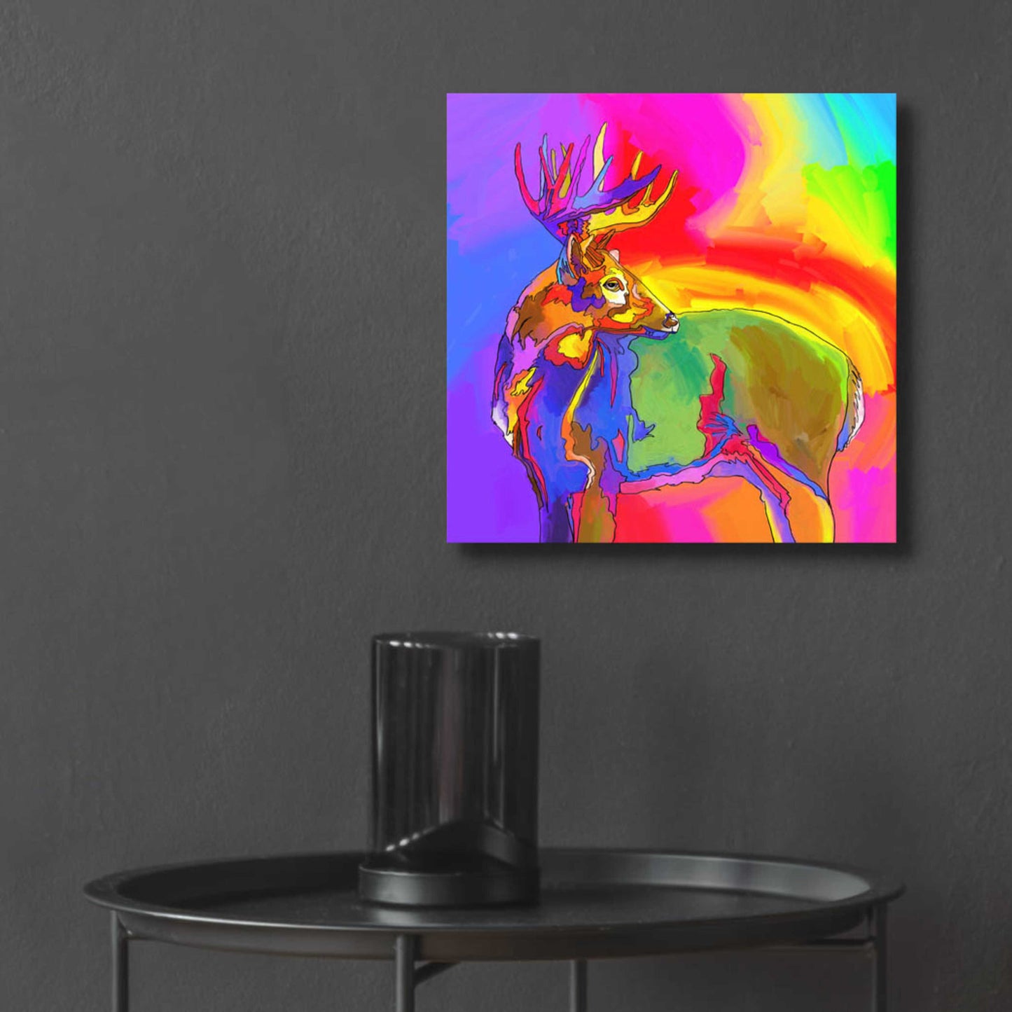 Epic Art 'Pop Art Deer 1' by Howie Green, Acrylic Glass Wall Art,12x12