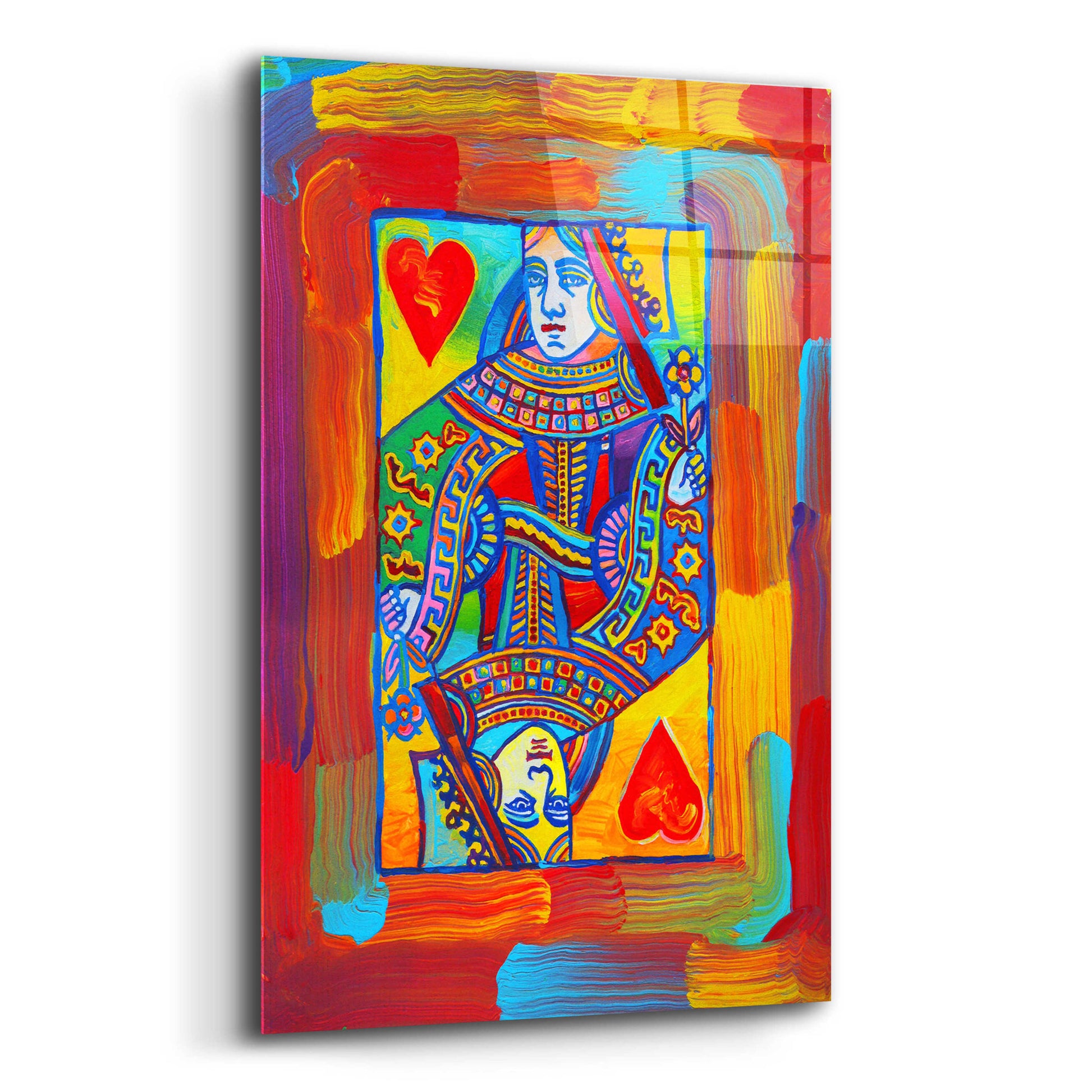 Epic Art 'Queen Of Hearts' by Howie Green, Acrylic Glass Wall Art,12x16