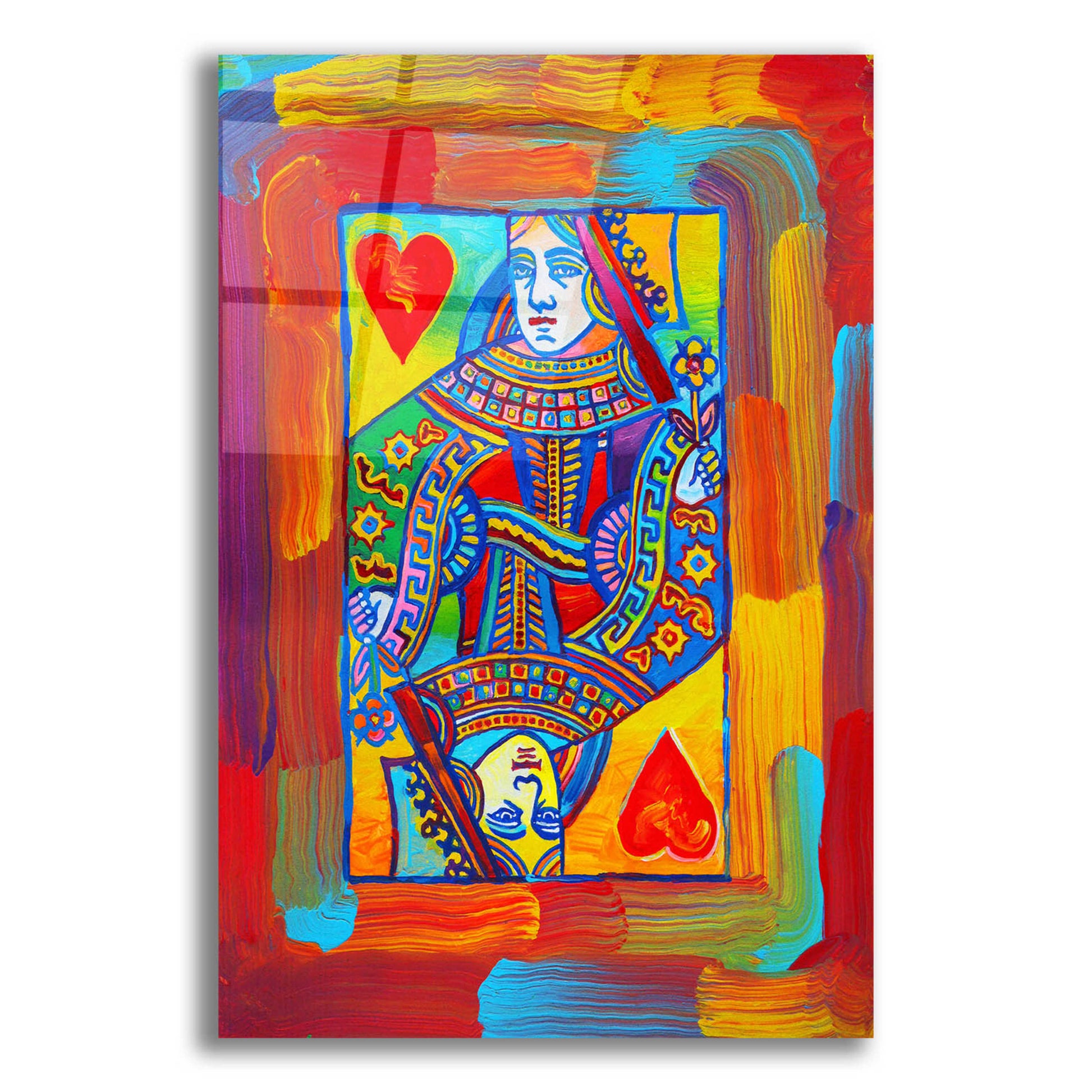 Epic Art 'Queen Of Hearts' by Howie Green, Acrylic Glass Wall Art,12x16