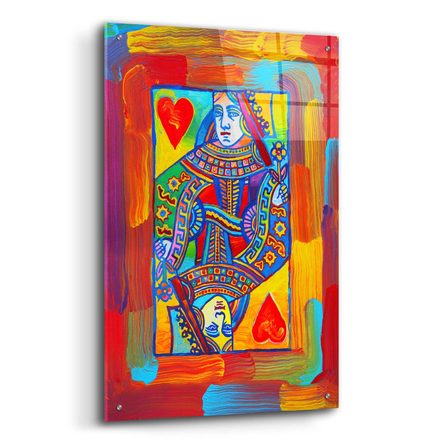 Epic Art 'Queen Of Hearts' by Howie Green, Acrylic Glass Wall Art,24x36