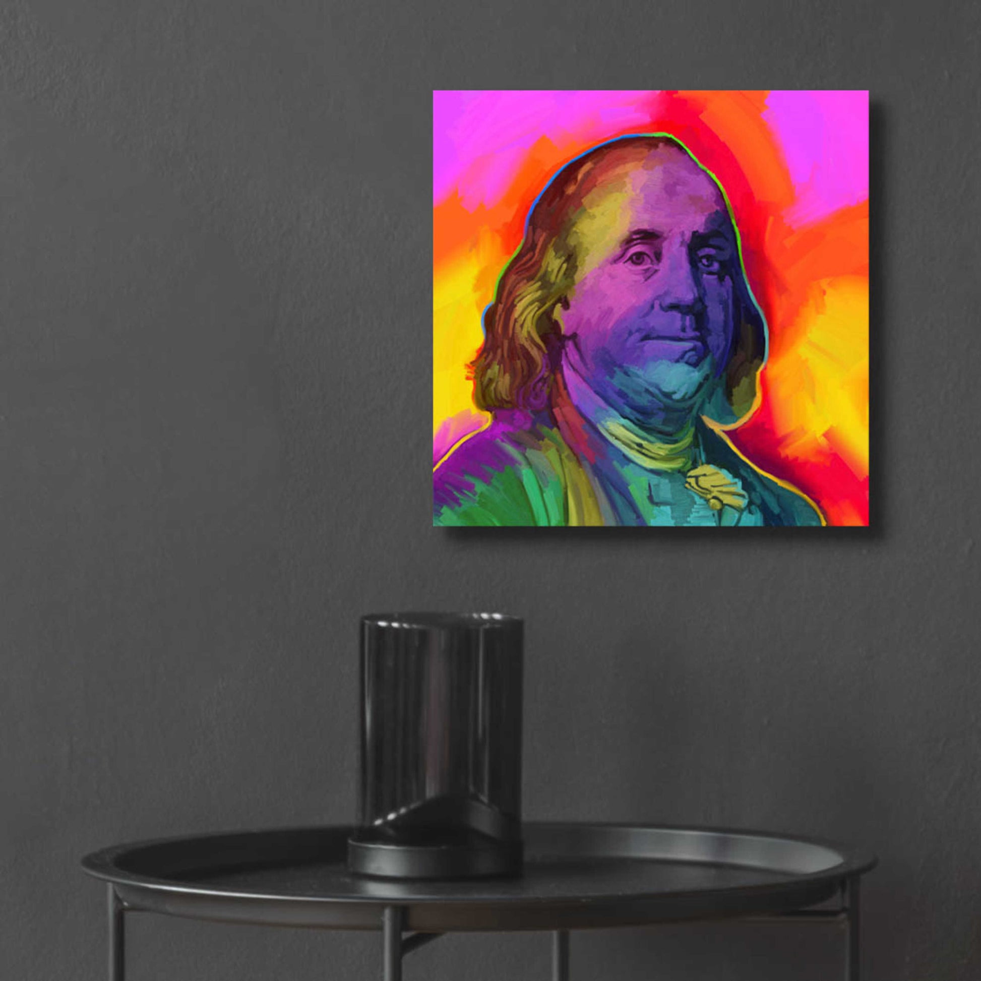 Epic Art 'Ben Franklin Pop Art' by Howie Green, Acrylic Glass Wall Art,12x12