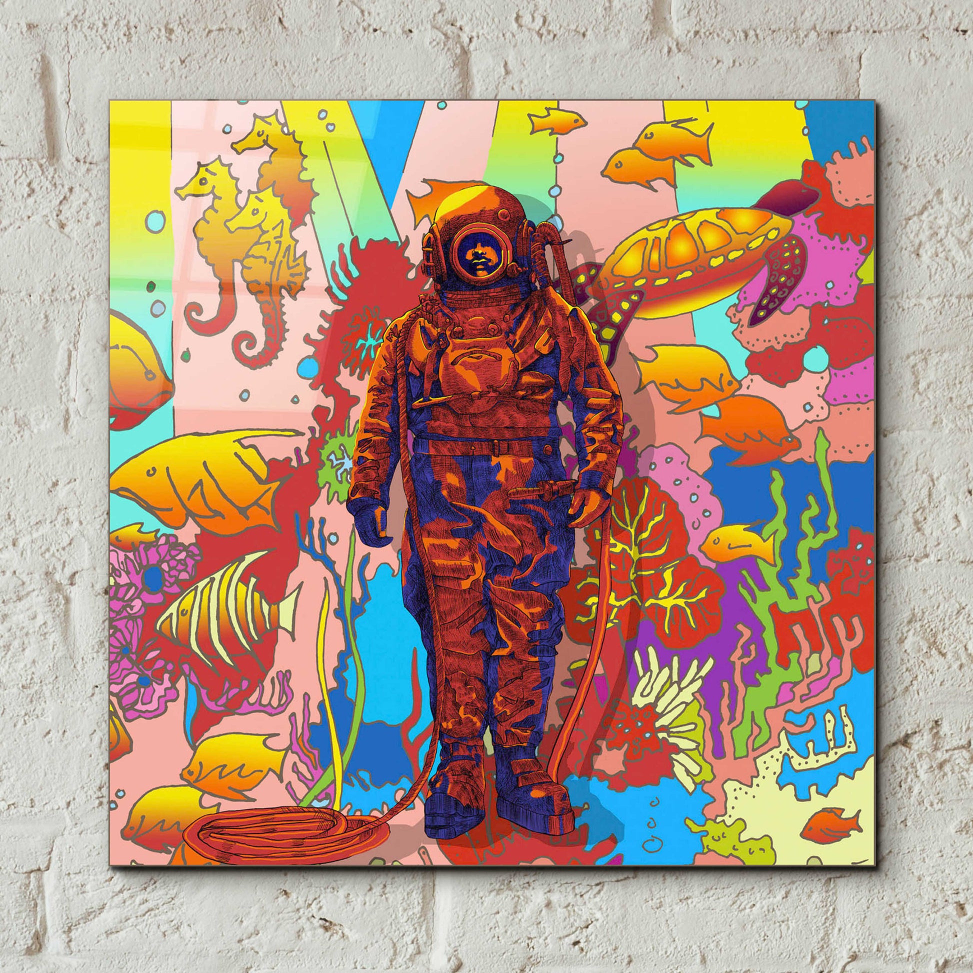 Epic Art 'Deep sea diver' by Howie Green, Acrylic Glass Wall Art,12x12