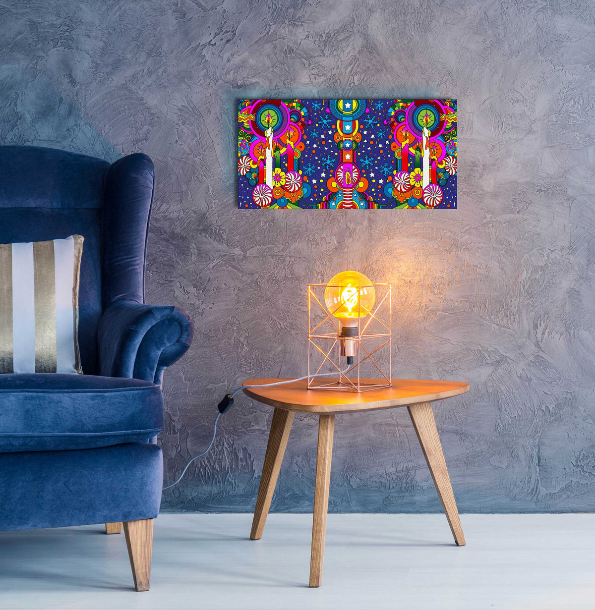 Epic Art 'Holiday Candles Panorama' by Howie Green, Acrylic Glass Wall Art,24x12