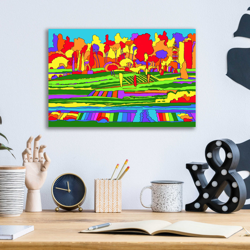 Epic Art 'Fall Landscape' by Howie Green, Acrylic Glass Wall Art,16x12