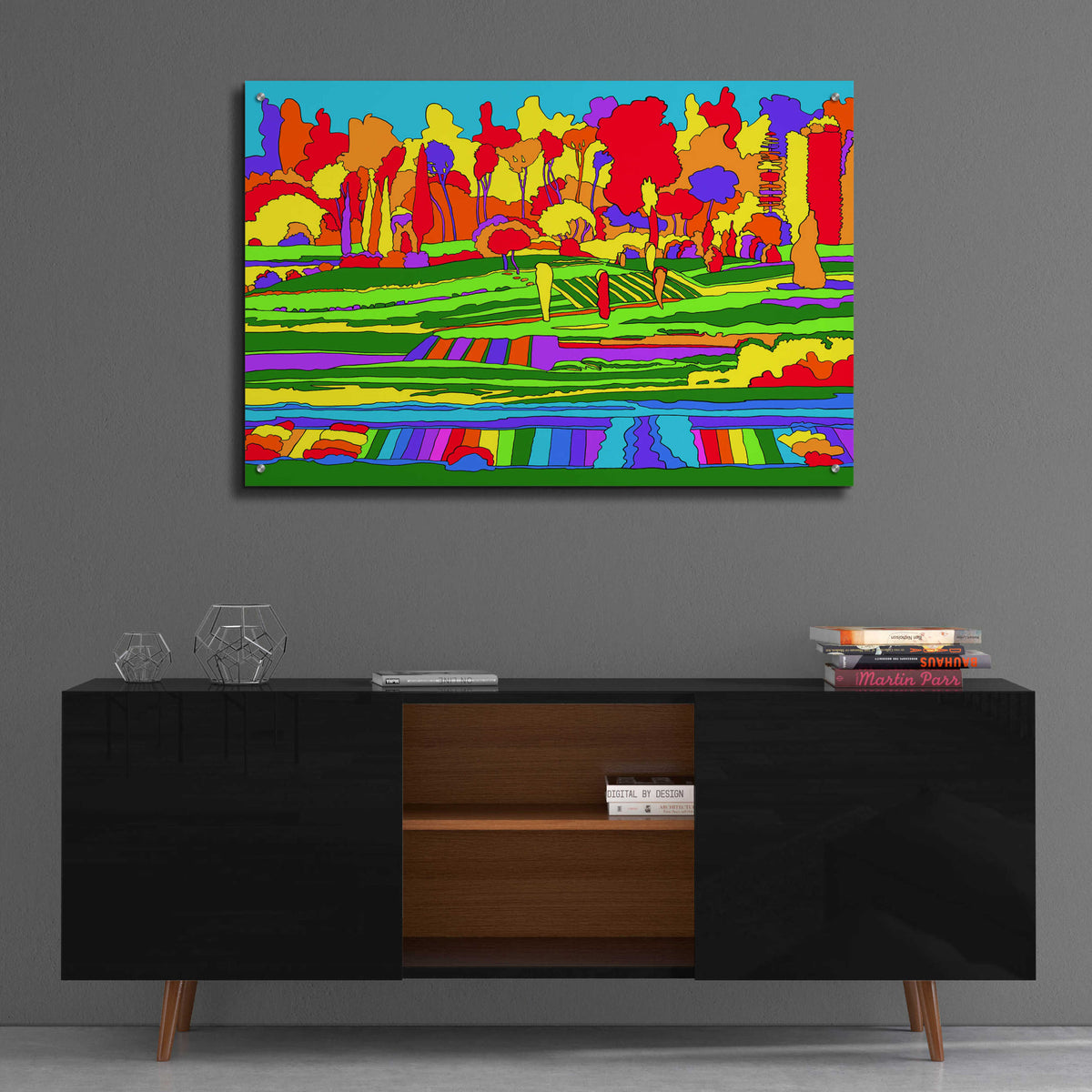 Epic Art 'Fall Landscape' by Howie Green, Acrylic Glass Wall Art,36x24