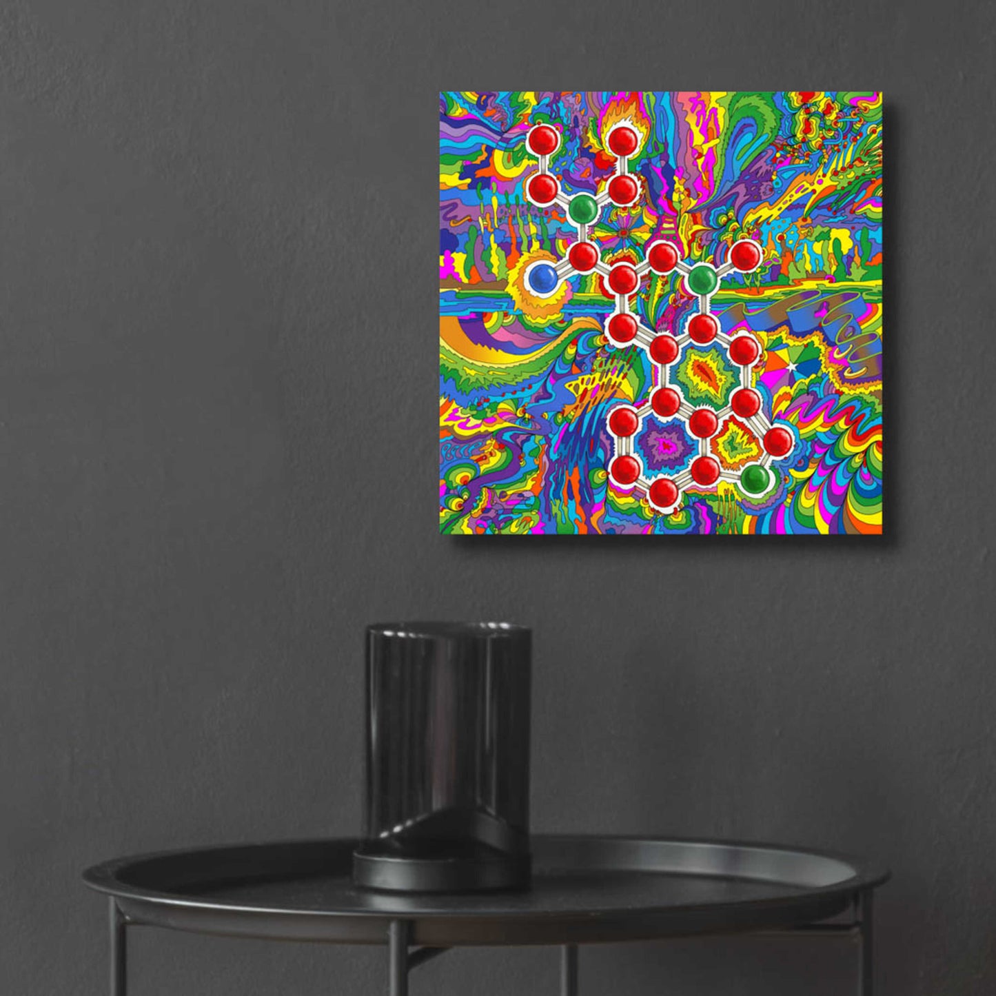 Epic Art 'LSD Molecule' by Howie Green, Acrylic Glass Wall Art,12x12