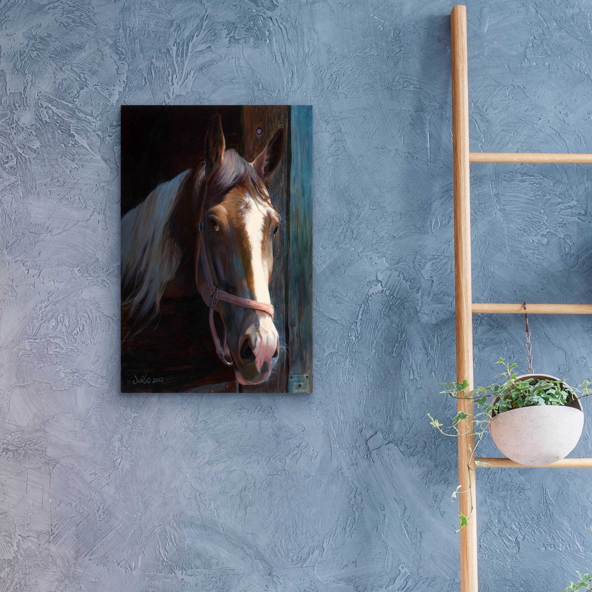 Epic Art 'Dark Horse' by Julie Bel, Acrylic Glass Wall Art,16x24