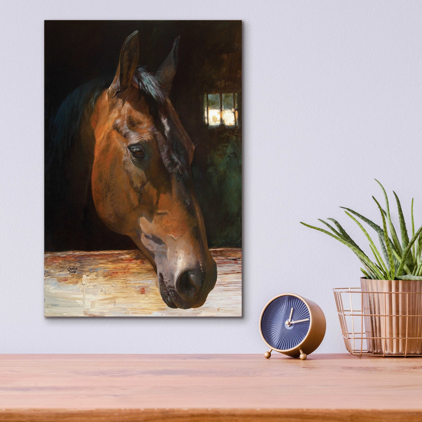 Epic Art 'Quakertown Horse' by Julie Bel, Acrylic Glass Wall Art,12x16