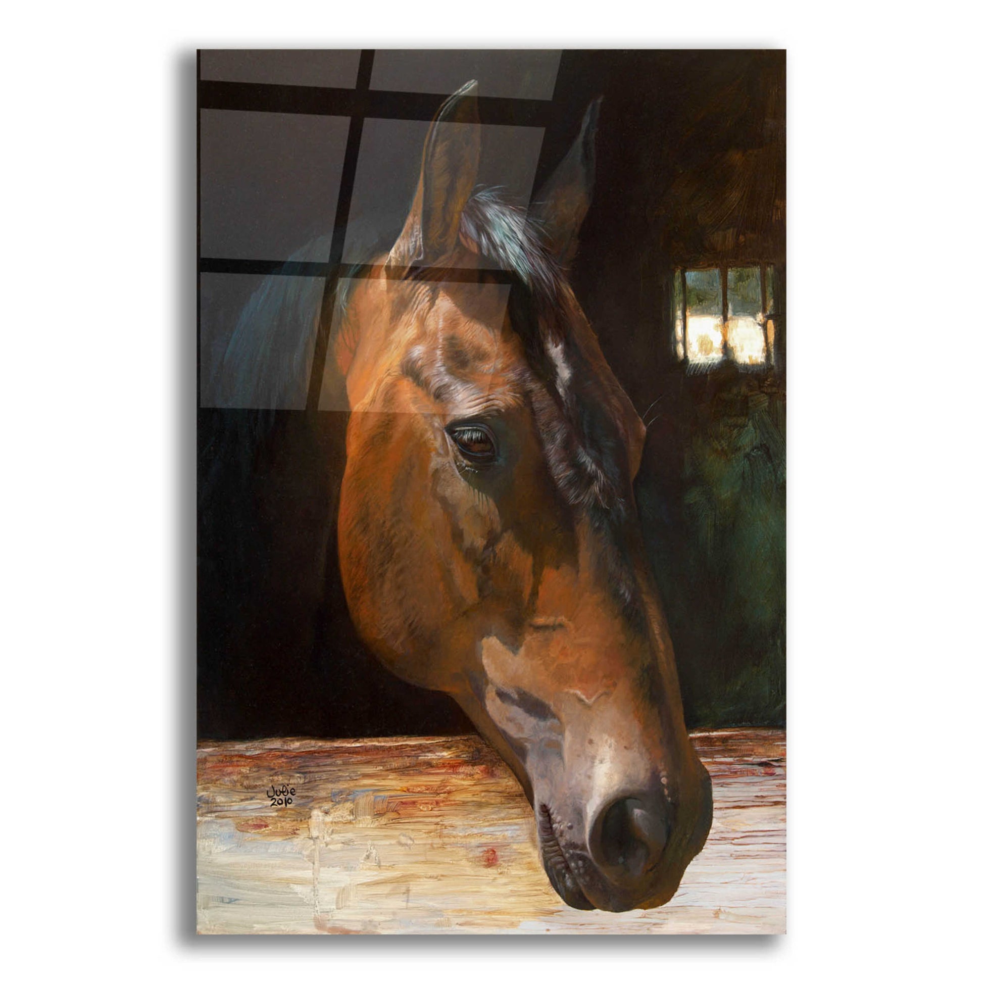Epic Art 'Quakertown Horse' by Julie Bel, Acrylic Glass Wall Art,12x16