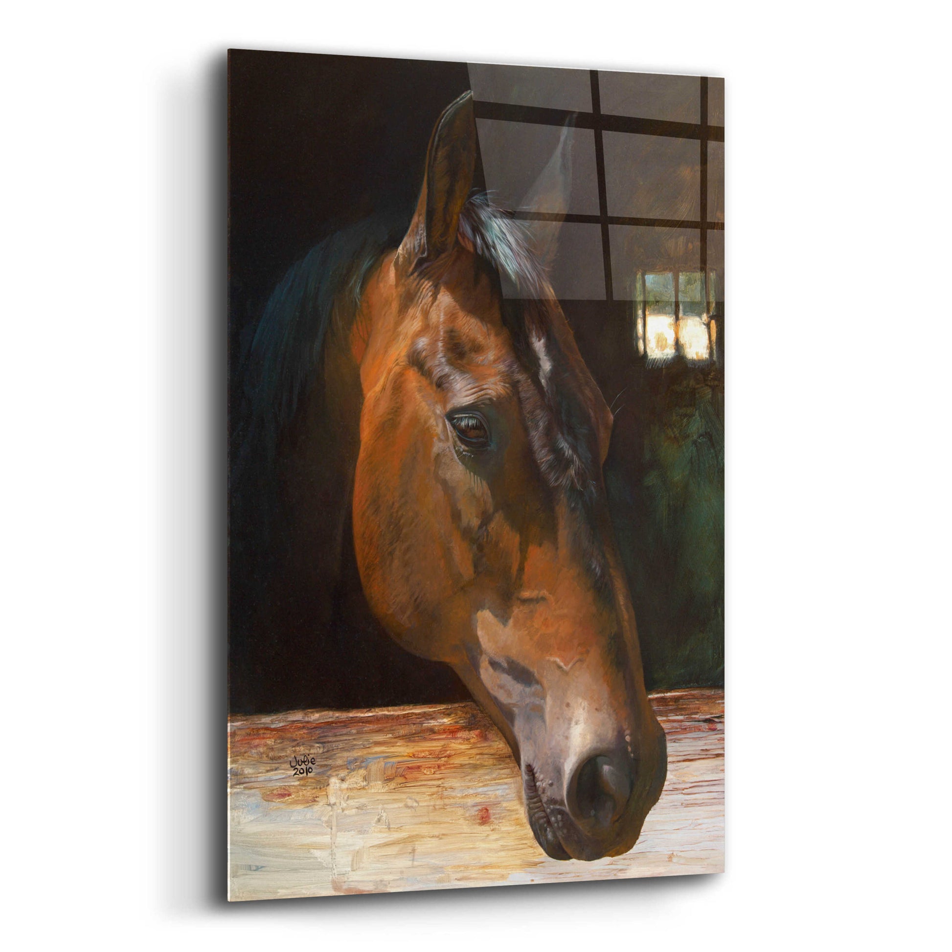 Epic Art 'Quakertown Horse' by Julie Bel, Acrylic Glass Wall Art,16x24