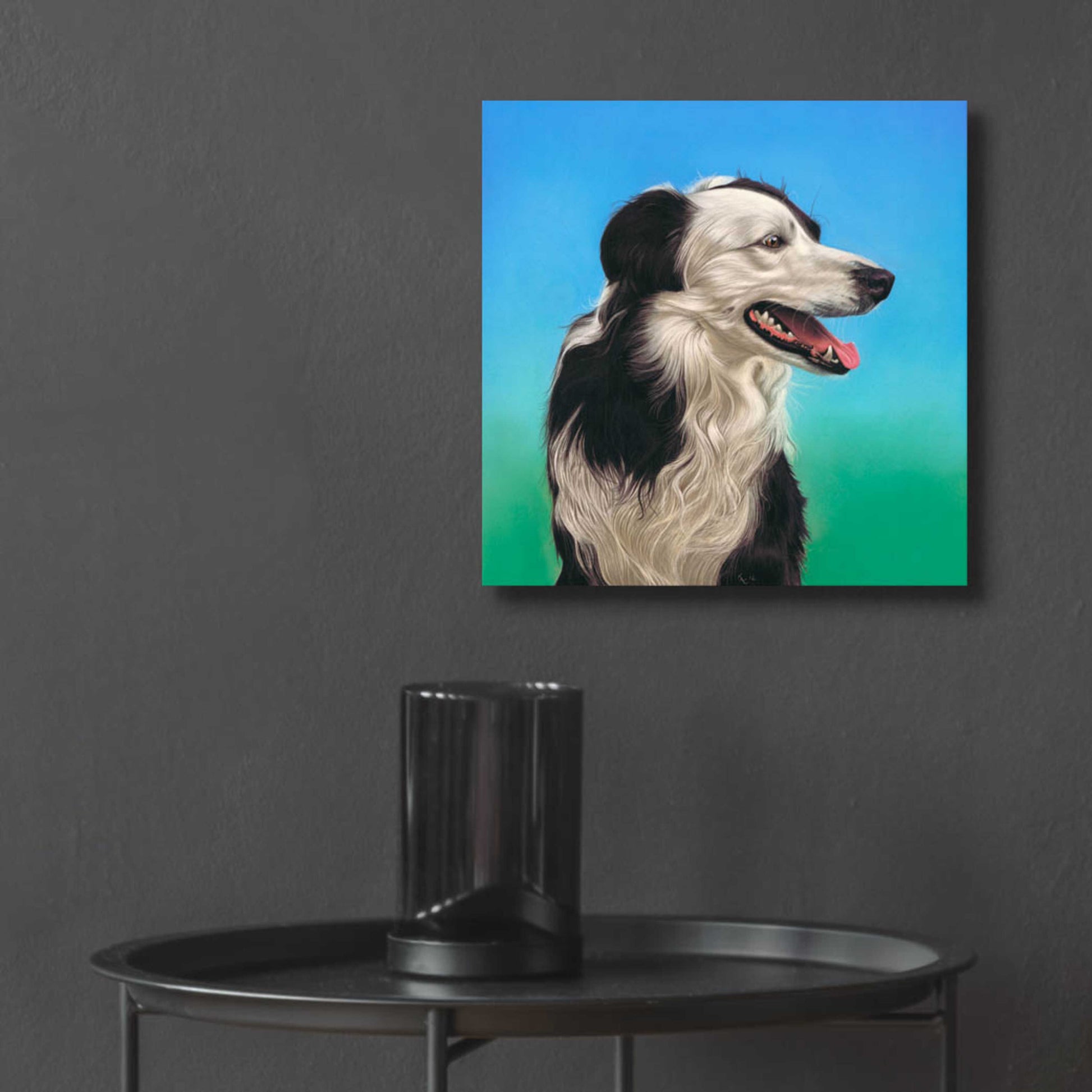 Epic Art 'Collie Jud' by Karie-Ann Cooper, Acrylic Glass Wall Art,12x12