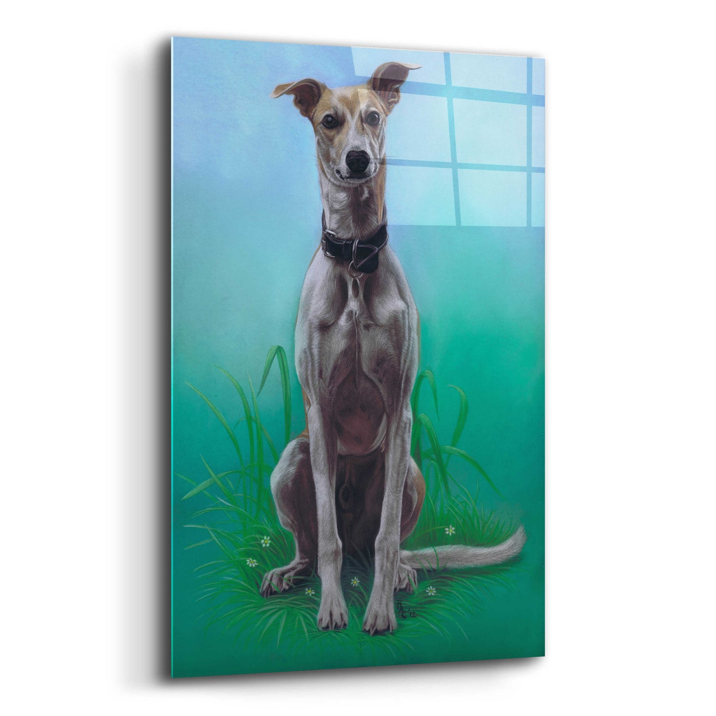 Epic Art 'Lurcher Jaeger' by Karie-Ann Cooper, Acrylic Glass Wall Art,16x24