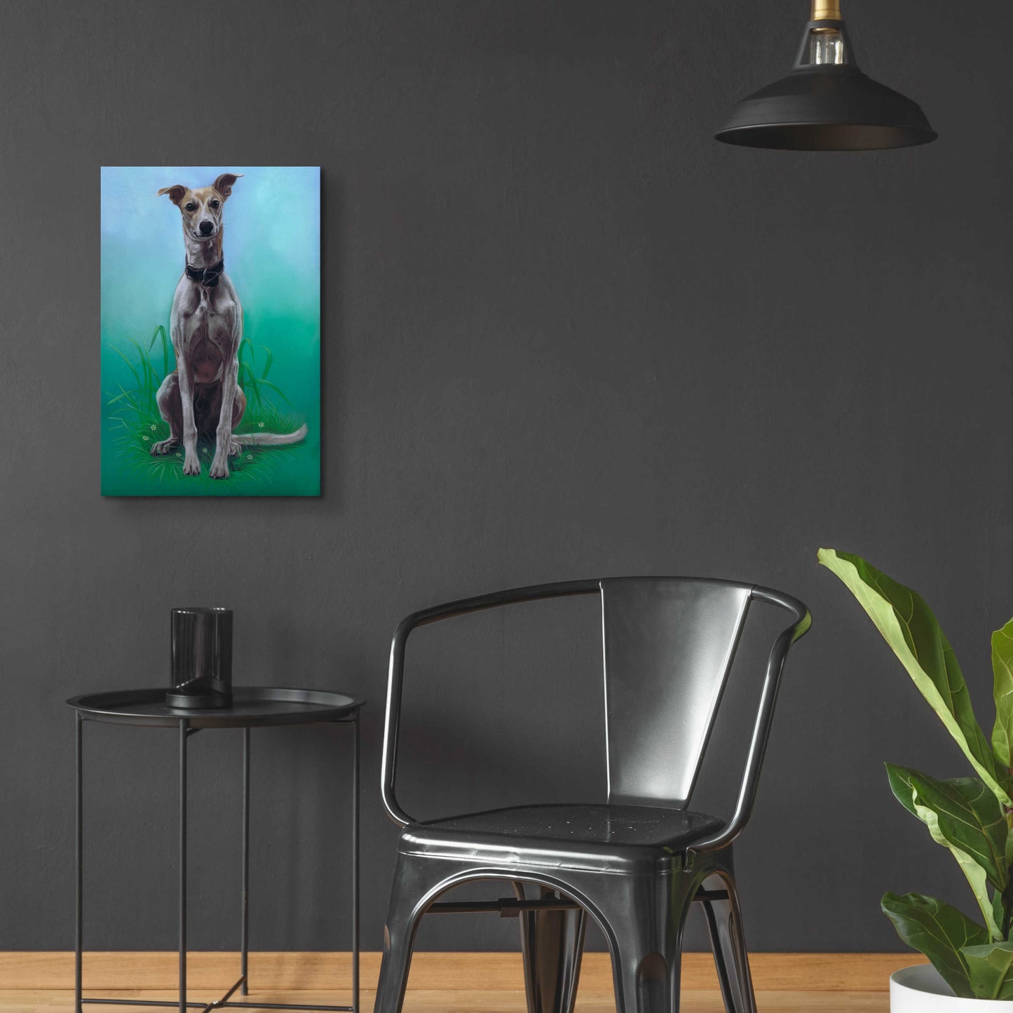 Epic Art 'Lurcher Jaeger' by Karie-Ann Cooper, Acrylic Glass Wall Art,16x24