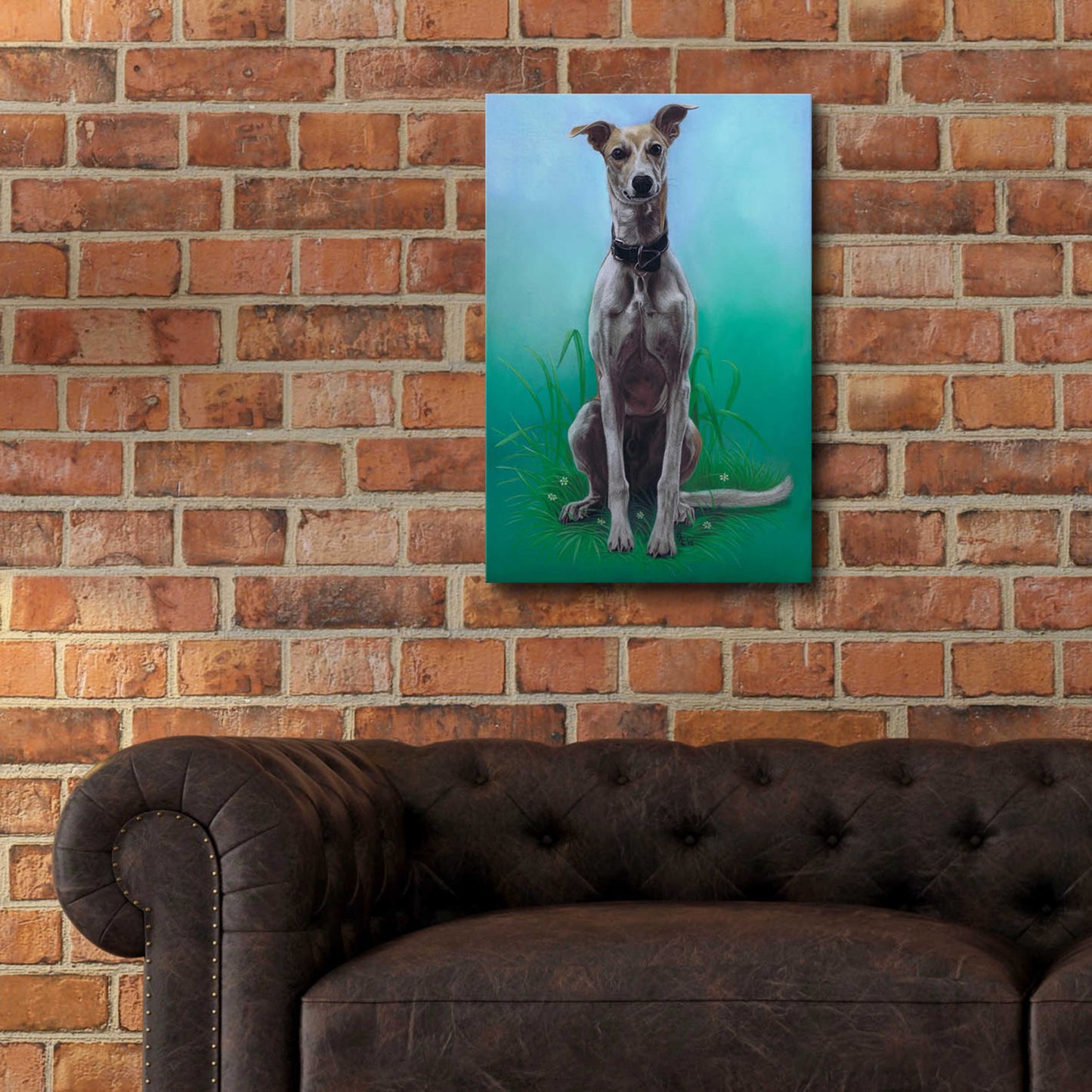 Epic Art 'Lurcher Jaeger' by Karie-Ann Cooper, Acrylic Glass Wall Art,16x24