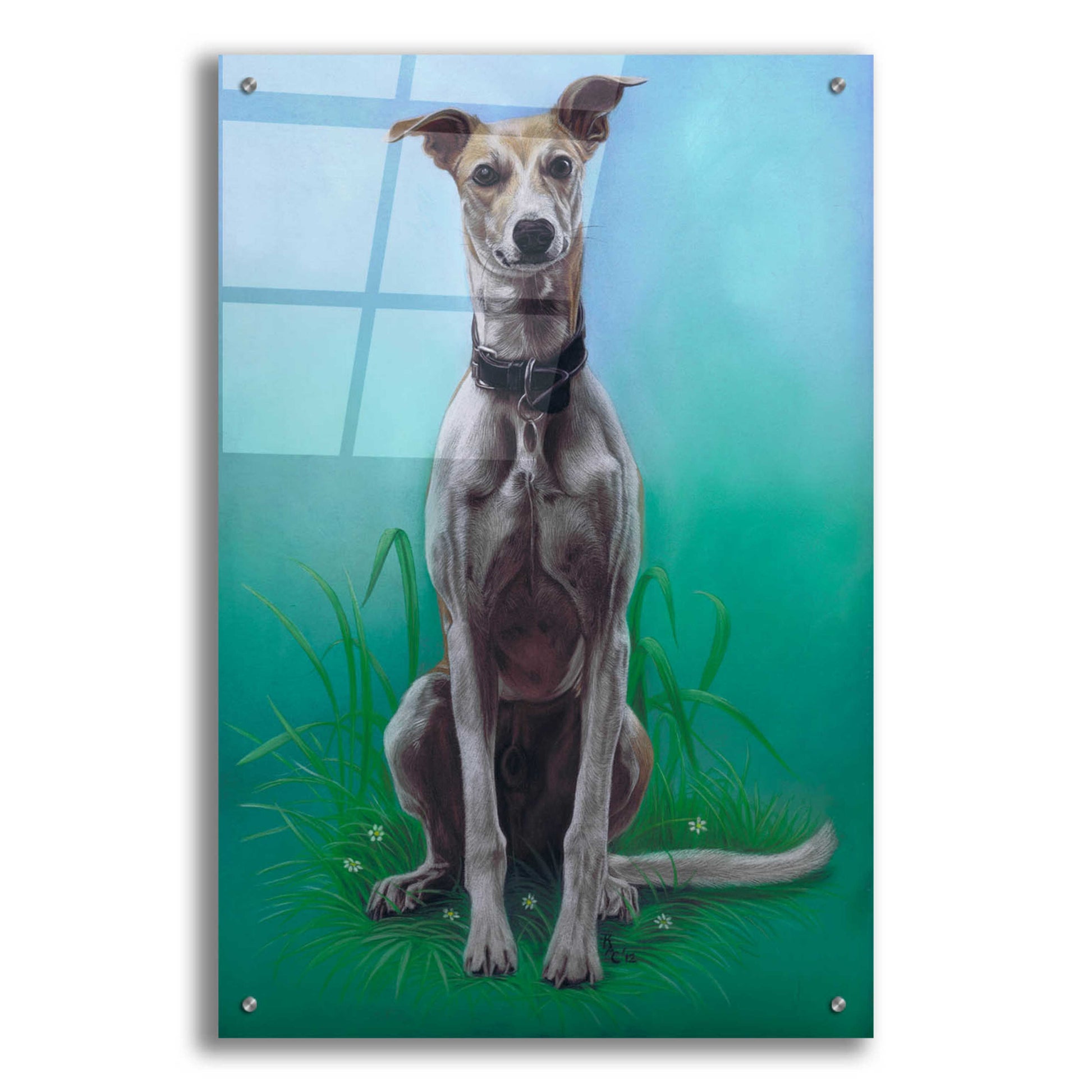 Epic Art 'Lurcher Jaeger' by Karie-Ann Cooper, Acrylic Glass Wall Art,24x36