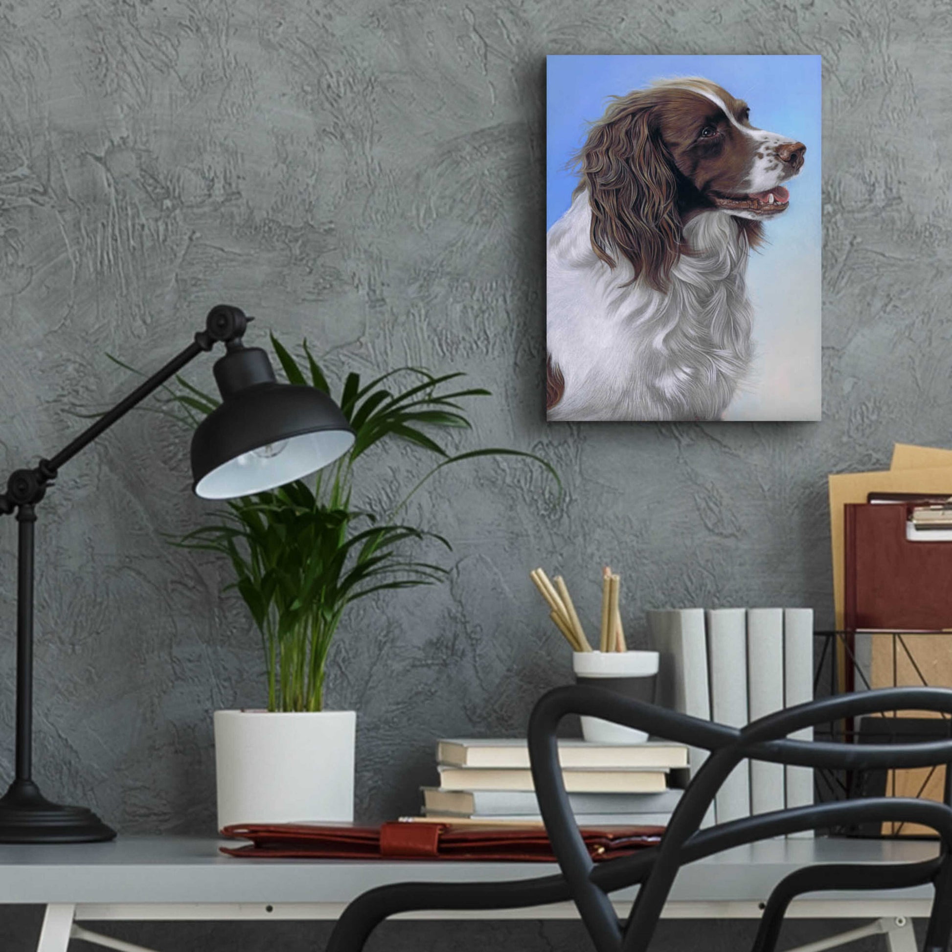 Epic Art 'Springer Spaniel Brodie' by Karie-Ann Cooper, Acrylic Glass Wall Art,12x16