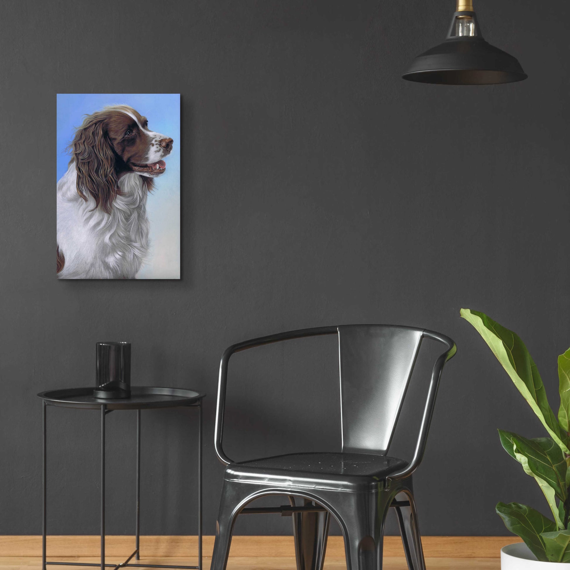 Epic Art 'Springer Spaniel Brodie' by Karie-Ann Cooper, Acrylic Glass Wall Art,16x24