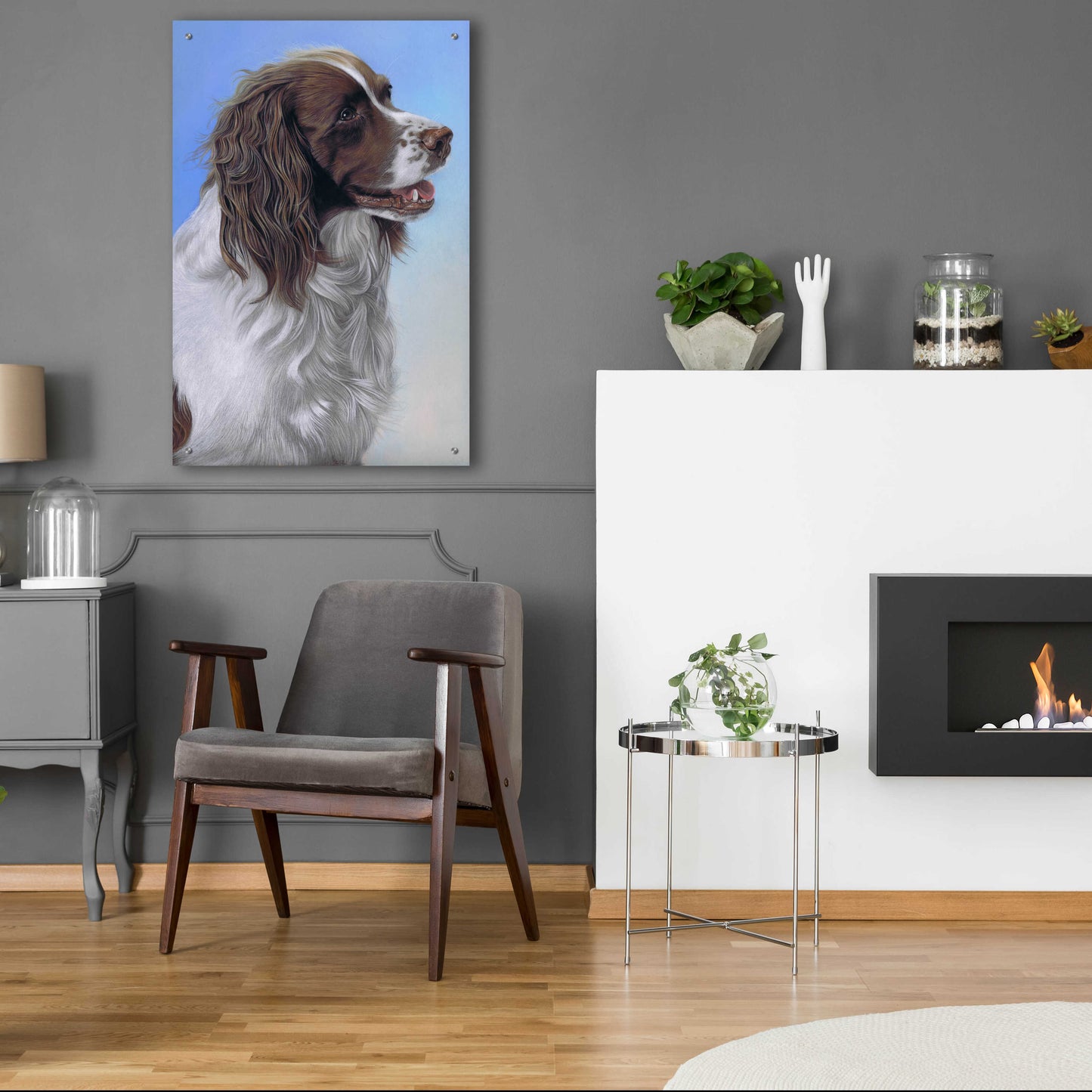 Epic Art 'Springer Spaniel Brodie' by Karie-Ann Cooper, Acrylic Glass Wall Art,24x36