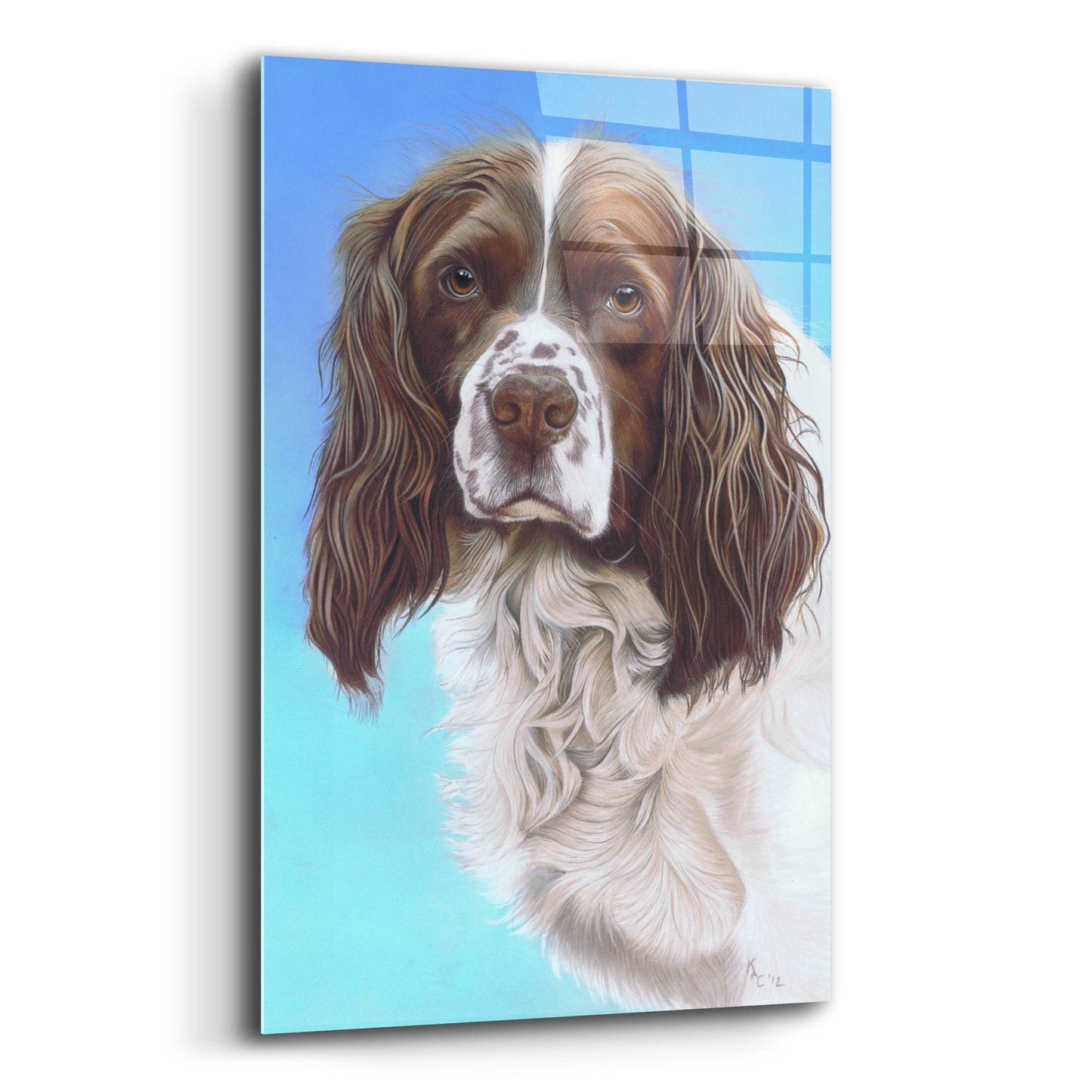 Epic Art 'Sprinter Spaniel Zac' by Karie-Ann Cooper, Acrylic Glass Wall Art,16x24