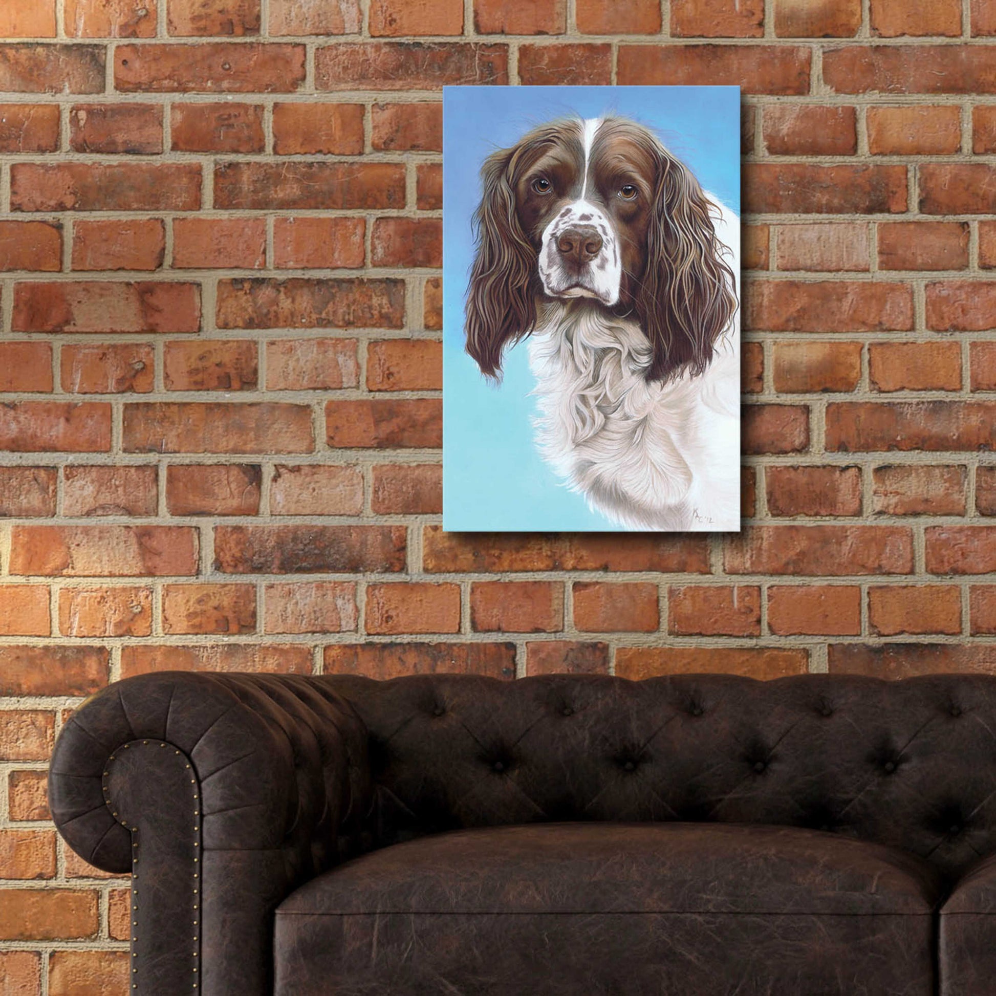 Epic Art 'Sprinter Spaniel Zac' by Karie-Ann Cooper, Acrylic Glass Wall Art,16x24