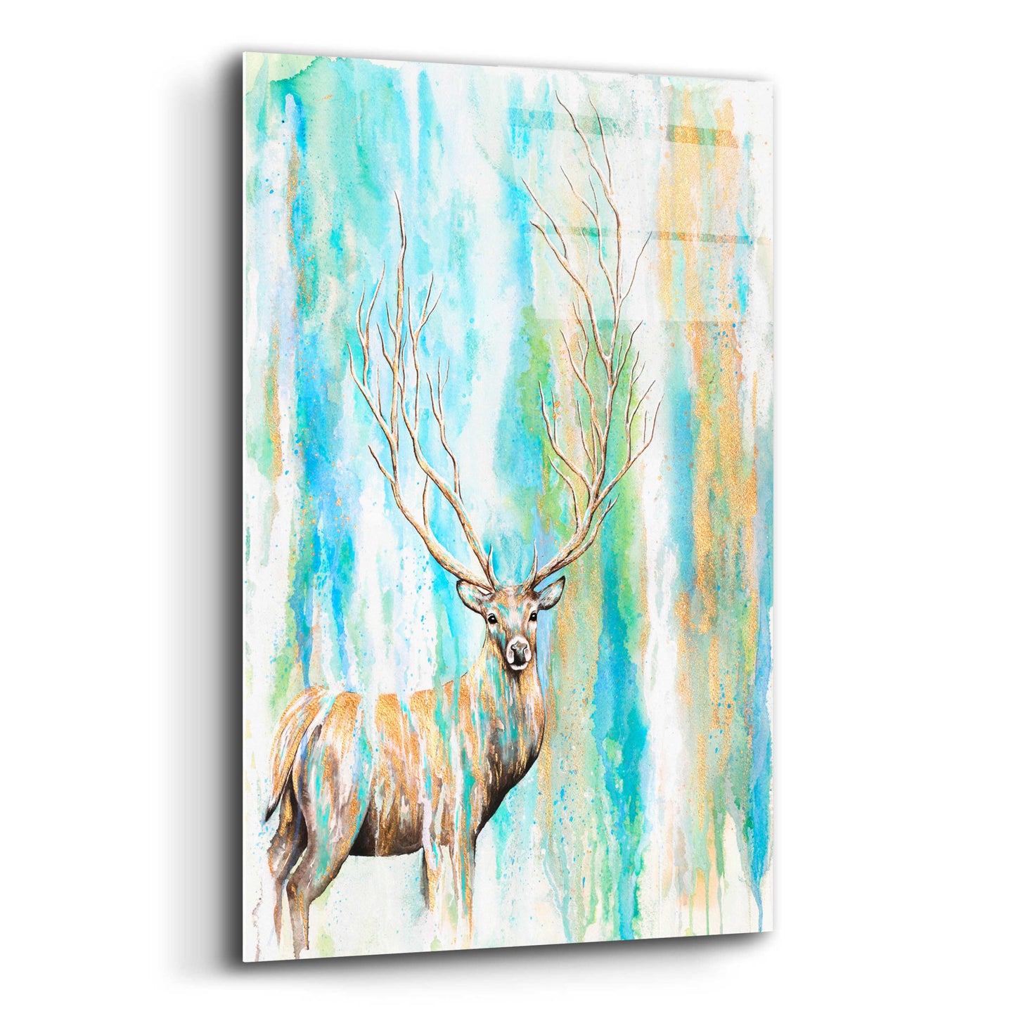 Epic Art 'Deer Tree' by Michelle Faber, Acrylic Glass Wall Art,16x24