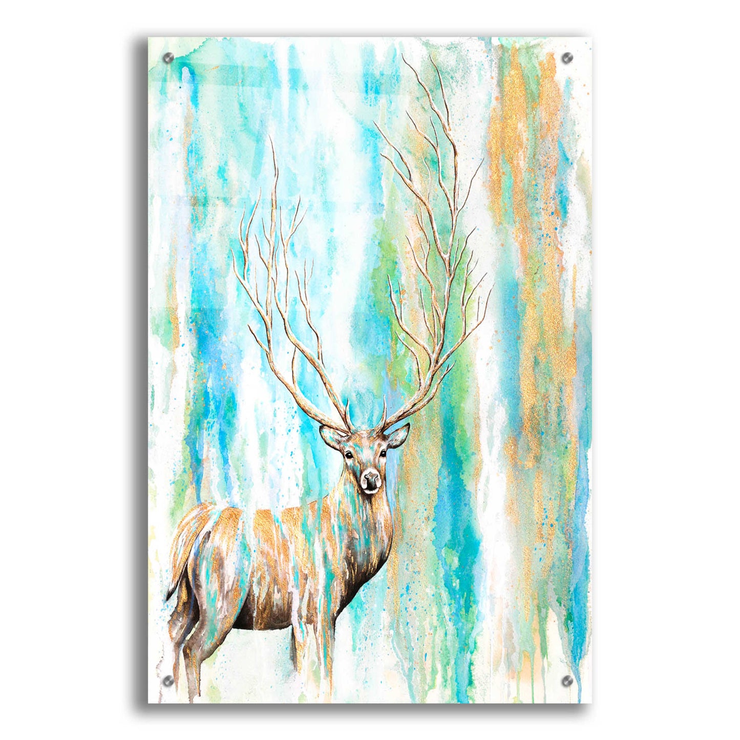 Epic Art 'Deer Tree' by Michelle Faber, Acrylic Glass Wall Art,24x36