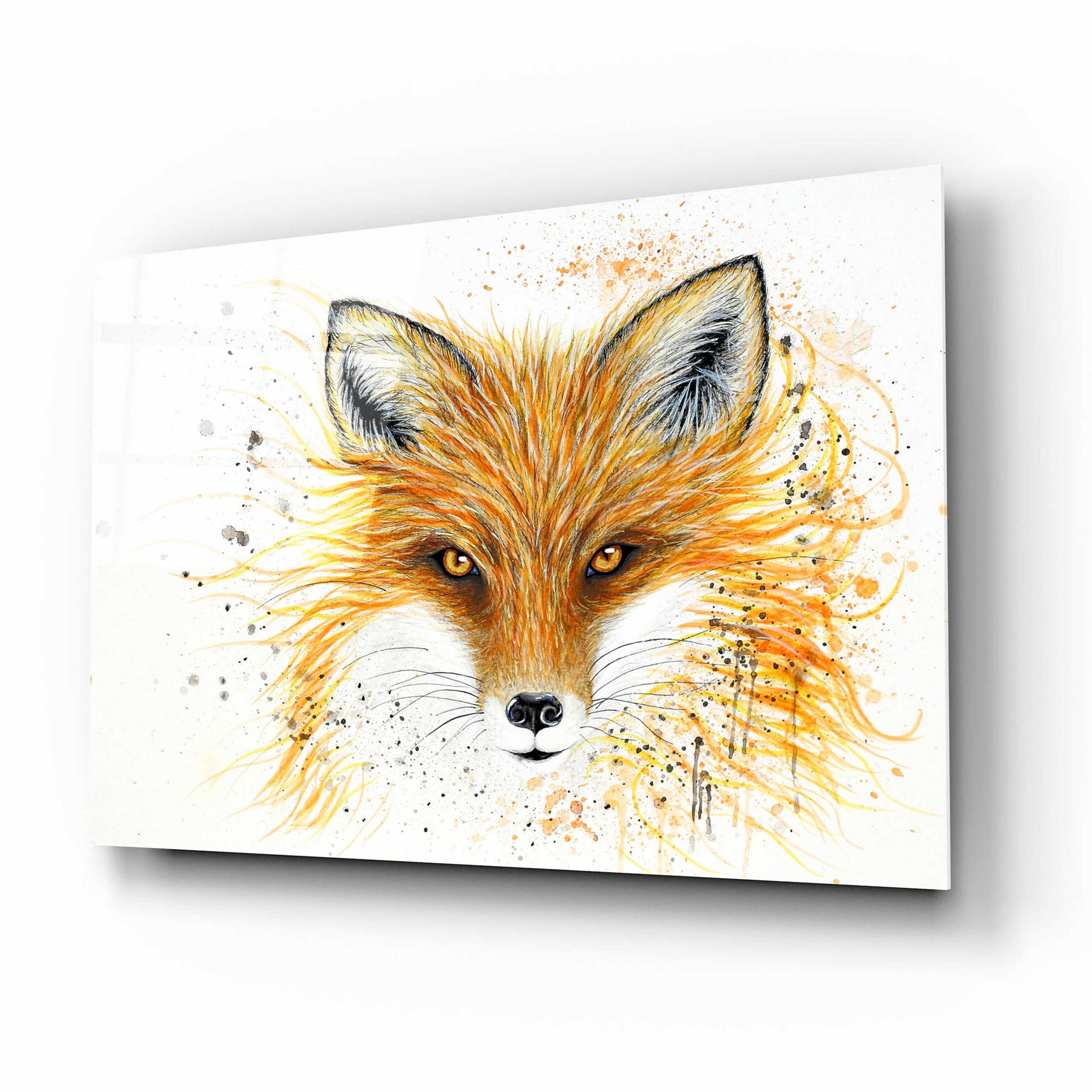 Epic Art 'Fox Fire' by Michelle Faber, Acrylic Glass Wall Art,16x12