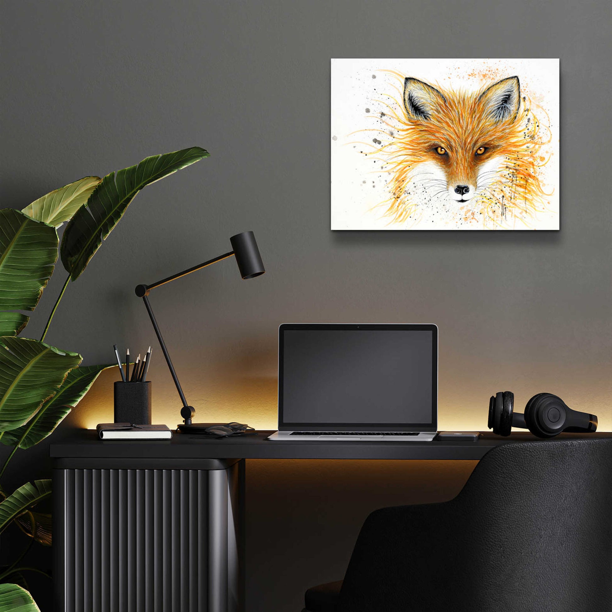 Epic Art 'Fox Fire' by Michelle Faber, Acrylic Glass Wall Art,16x12