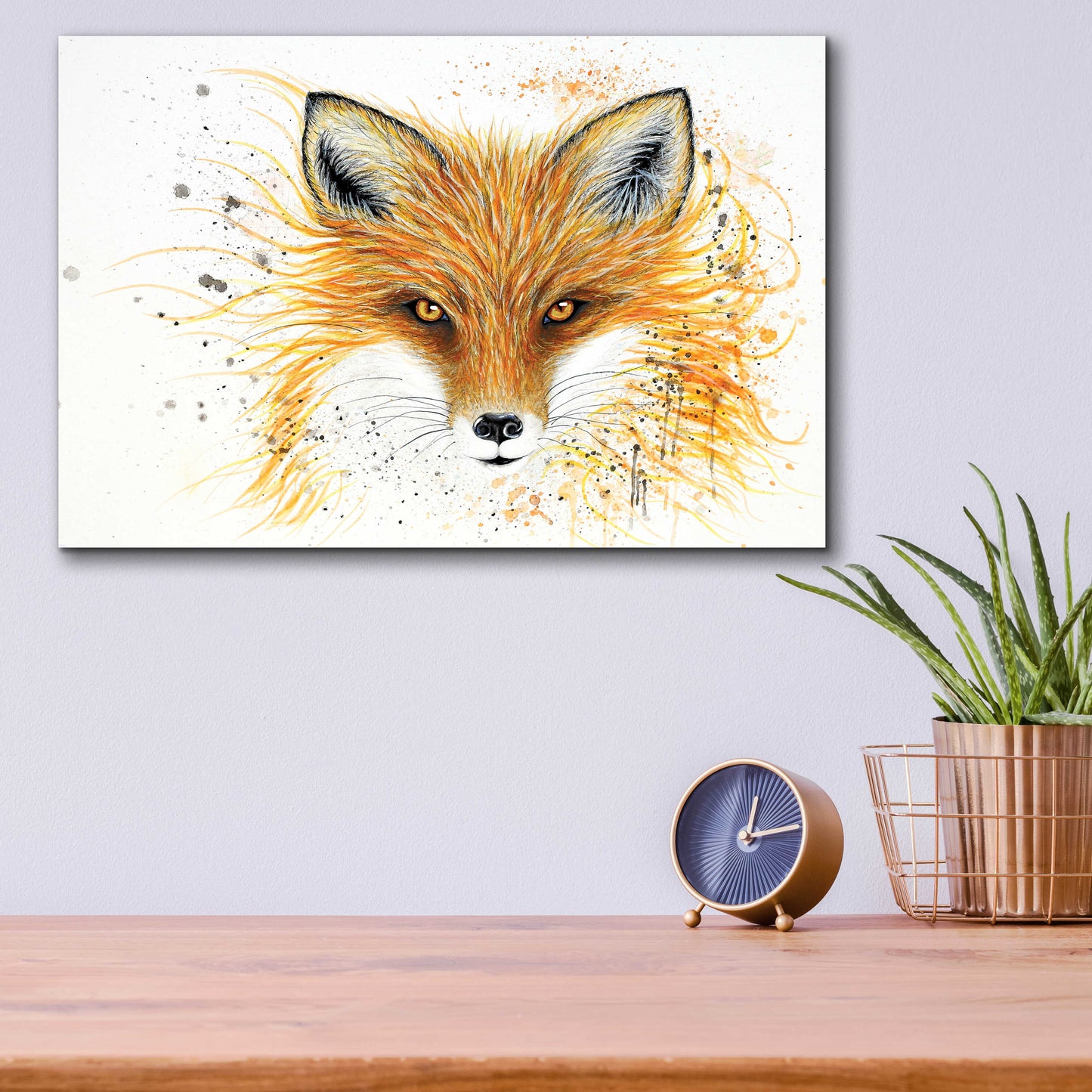 Epic Art 'Fox Fire' by Michelle Faber, Acrylic Glass Wall Art,16x12