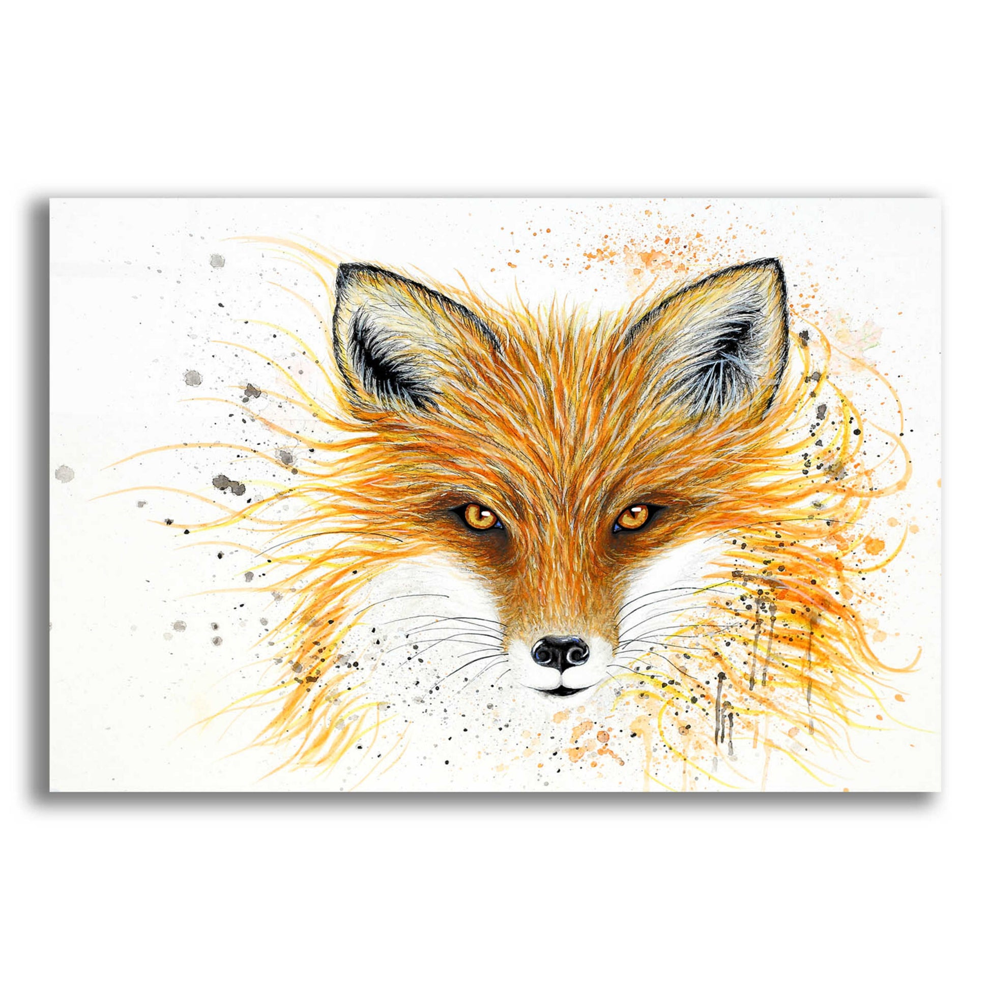 Epic Art 'Fox Fire' by Michelle Faber, Acrylic Glass Wall Art,16x12