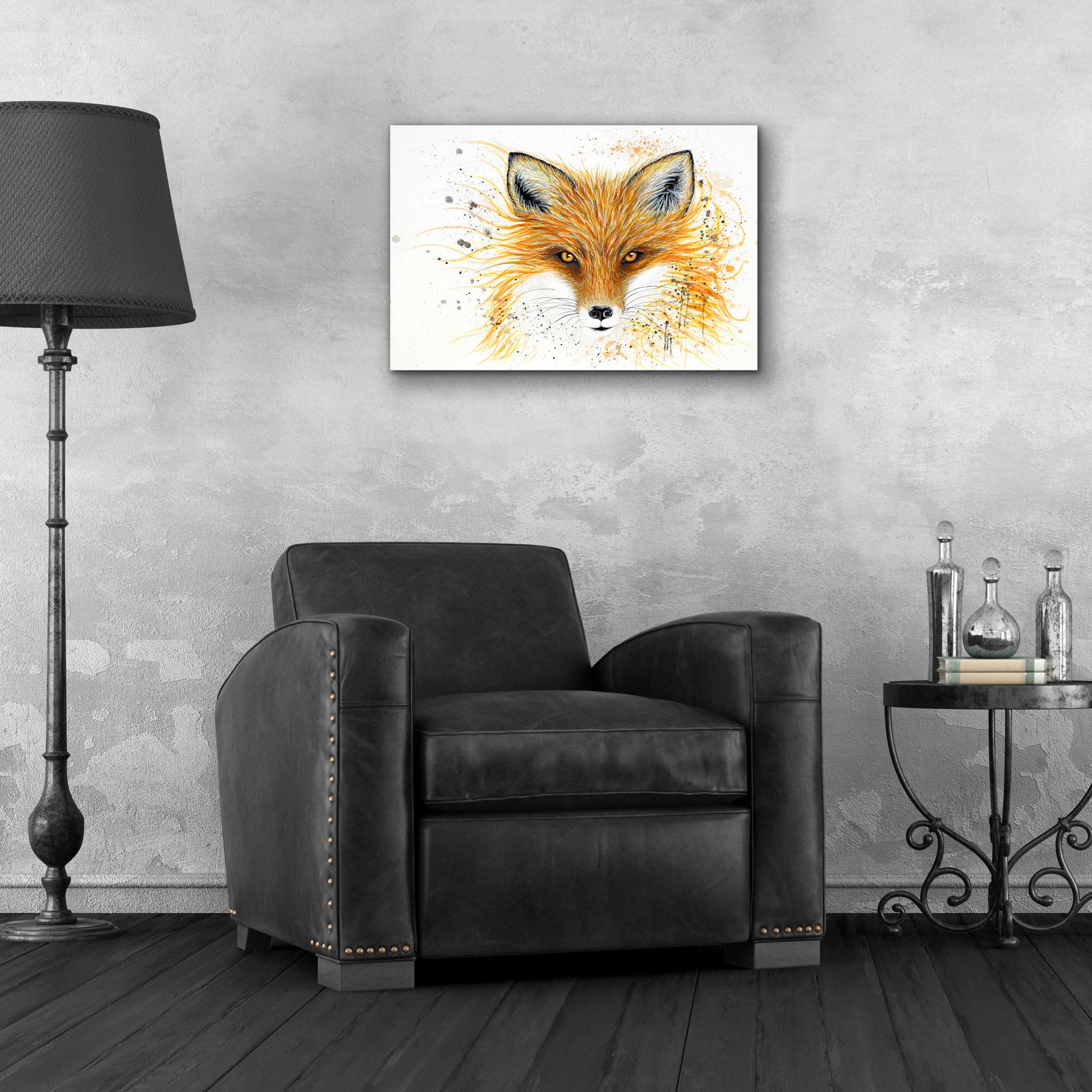 Epic Art 'Fox Fire' by Michelle Faber, Acrylic Glass Wall Art,24x16