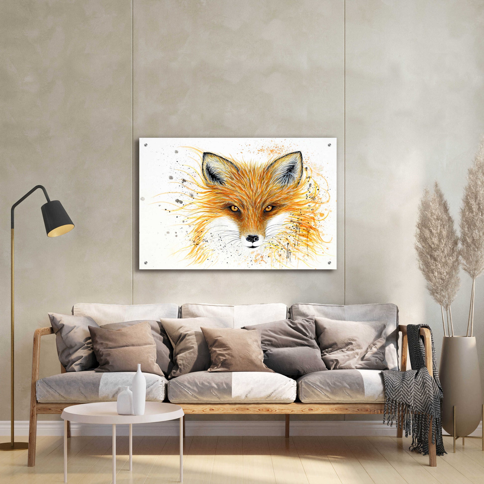 Epic Art 'Fox Fire' by Michelle Faber, Acrylic Glass Wall Art,36x24