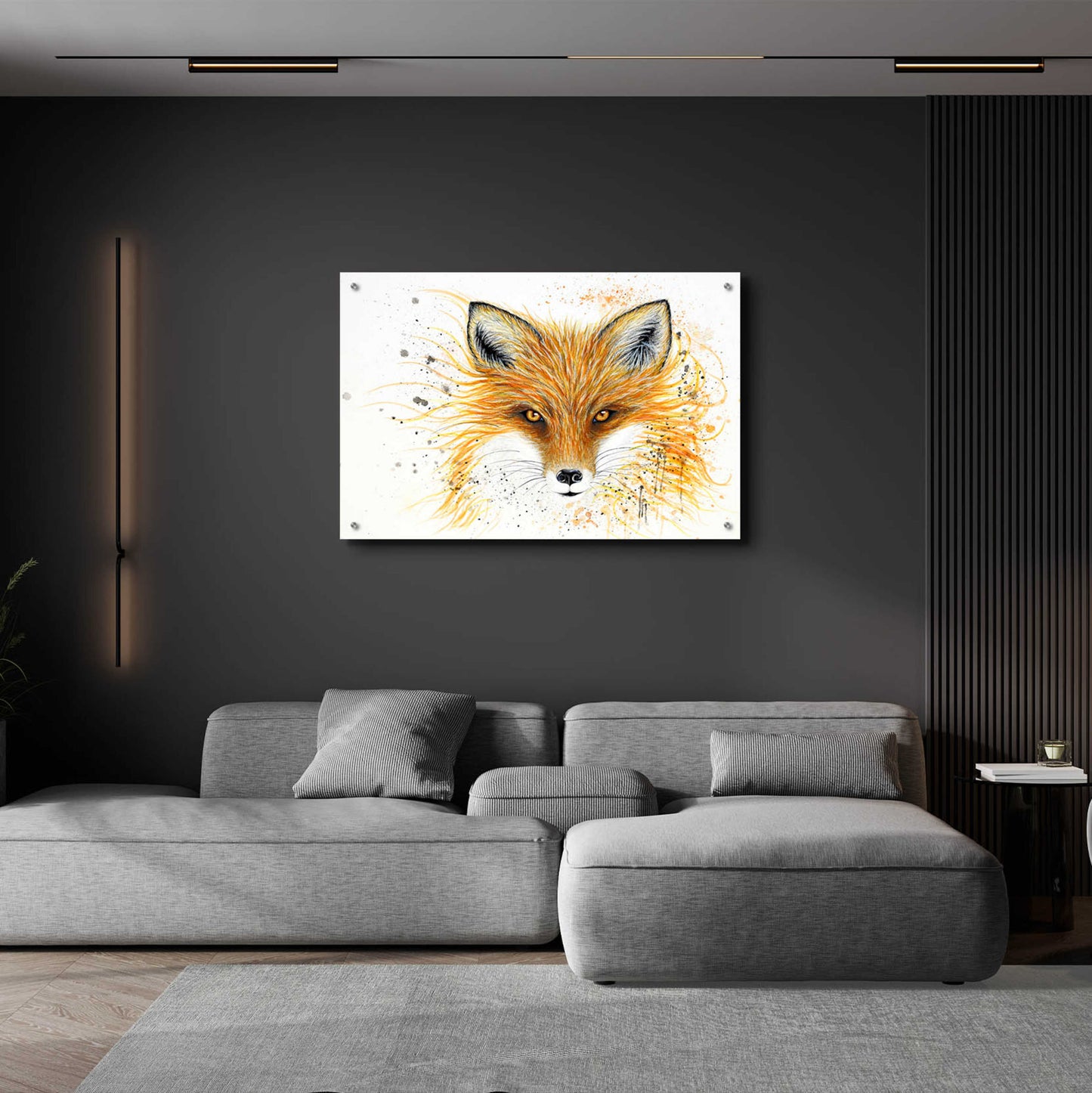 Epic Art 'Fox Fire' by Michelle Faber, Acrylic Glass Wall Art,36x24