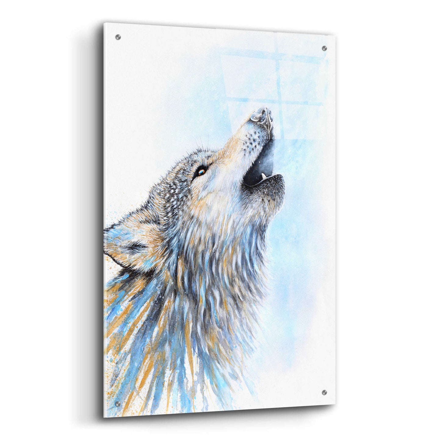 Epic Art 'Howling Wolf' by Michelle Faber, Acrylic Glass Wall Art,24x36