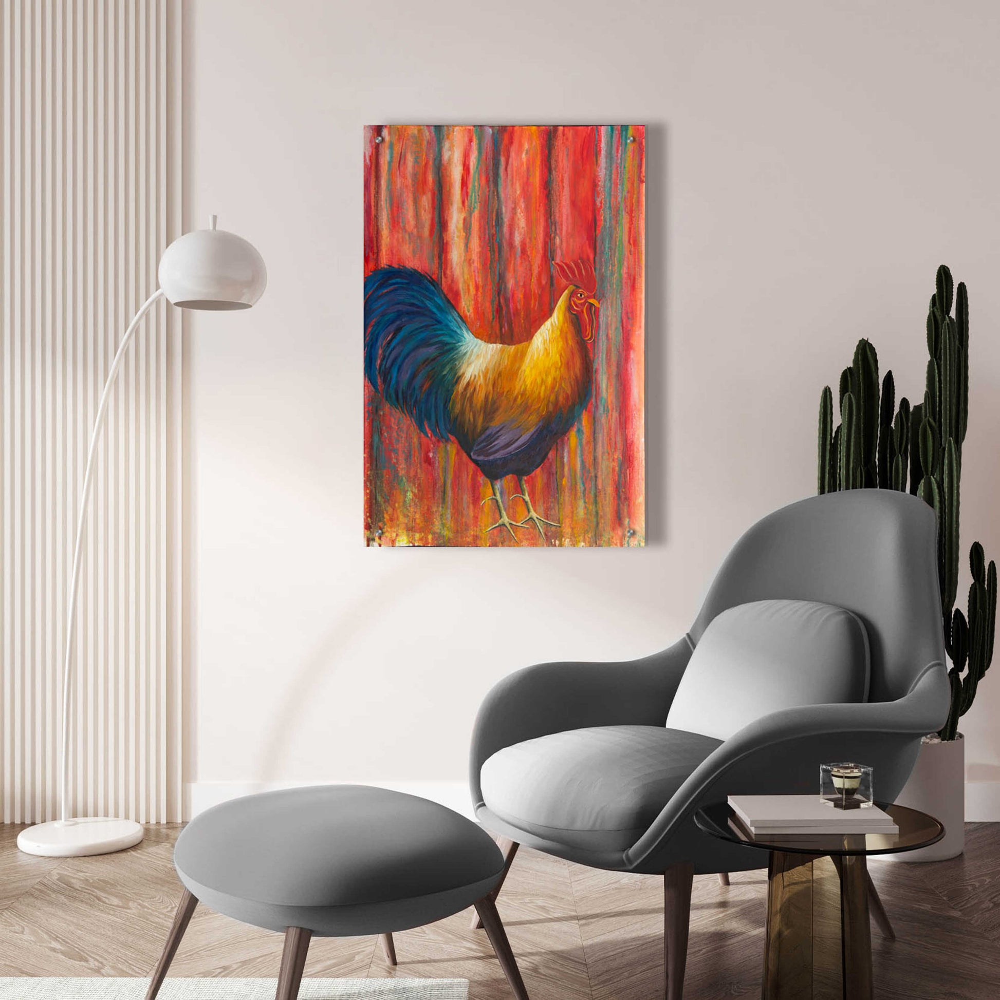 Epic Art 'Mr. Rooster' by Michelle Faber, Acrylic Glass Wall Art,24x36