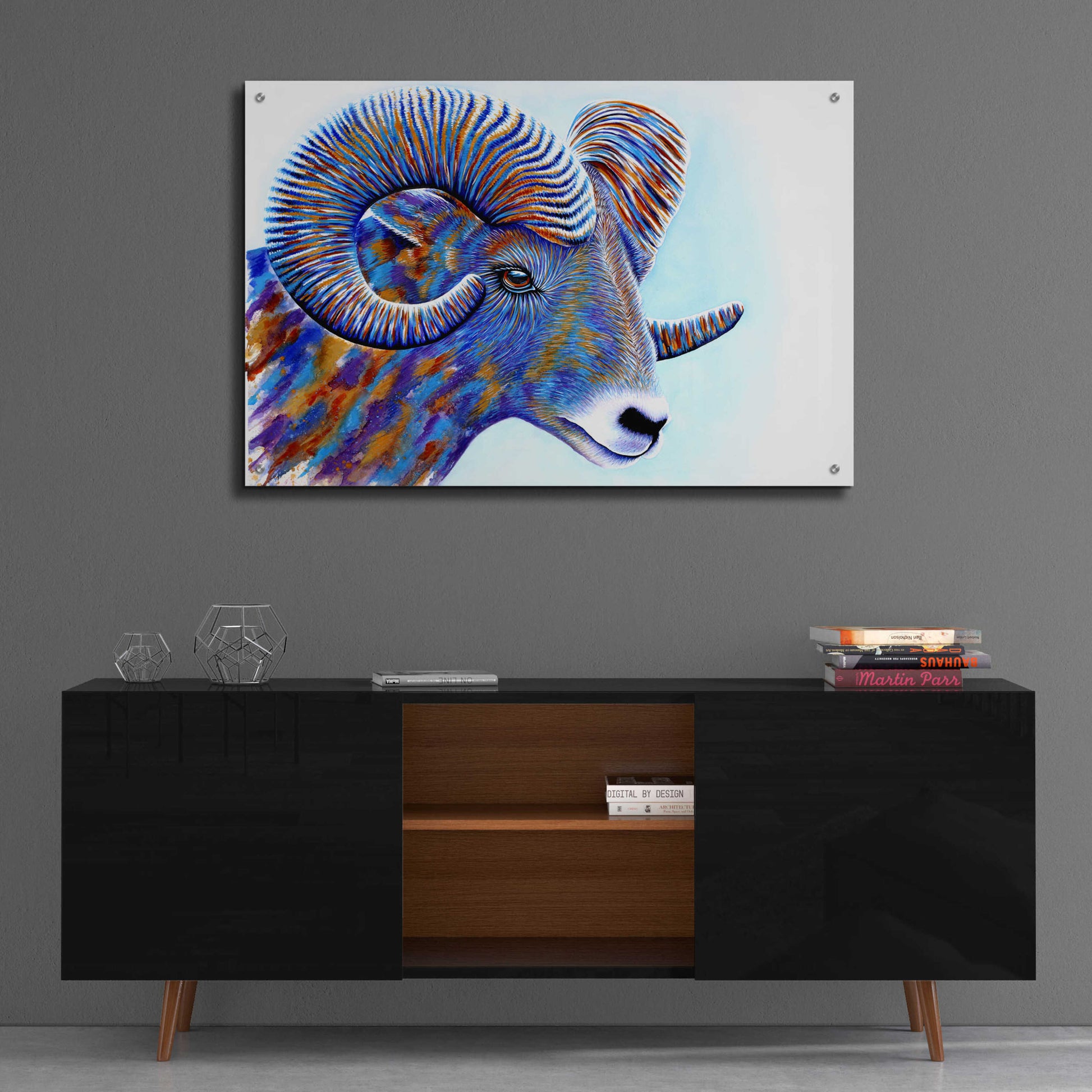 Epic Art 'Ram' by Michelle Faber, Acrylic Glass Wall Art,36x24