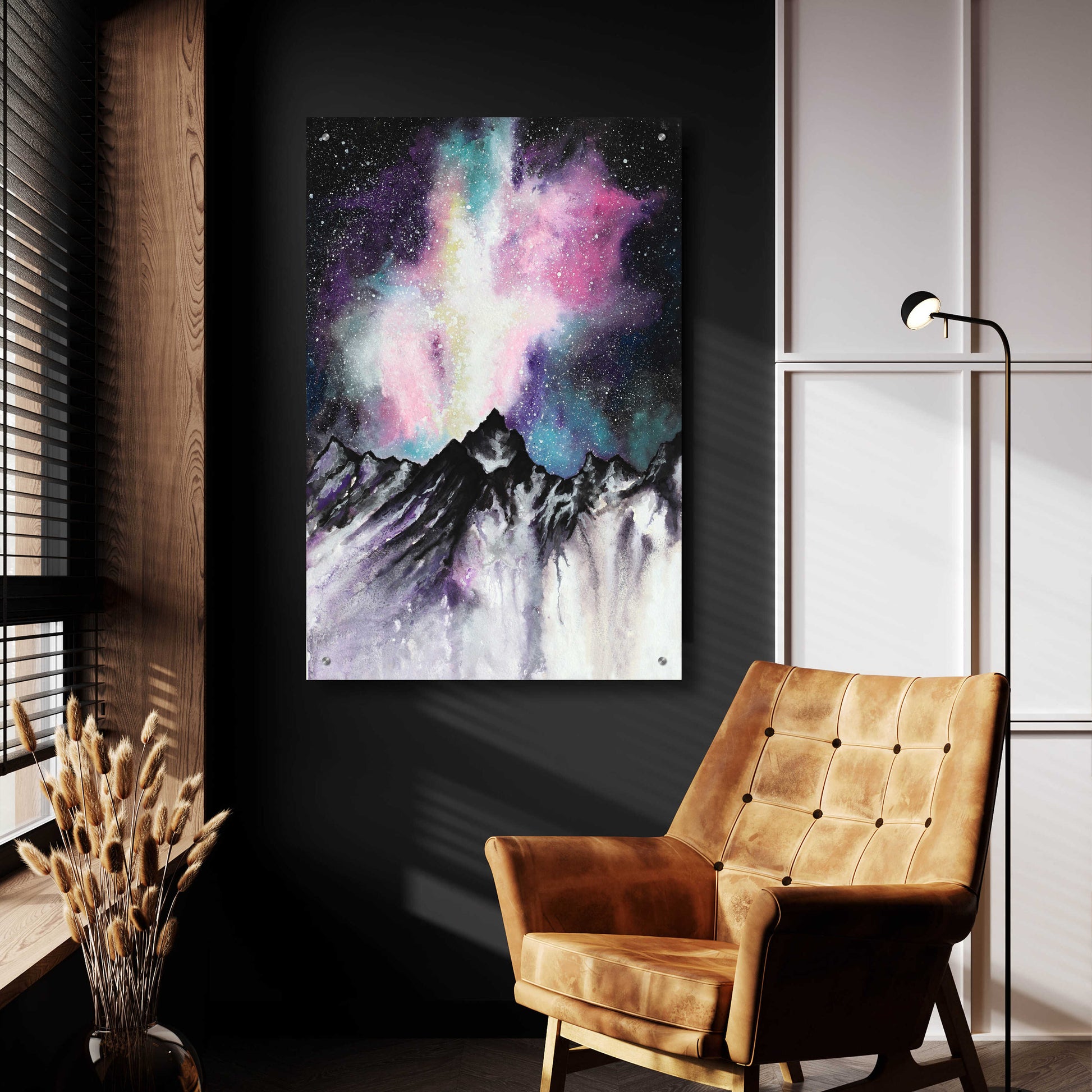 Epic Art 'Starruption Galaxy Landscape' by Michelle Faber, Acrylic Glass Wall Art,24x36