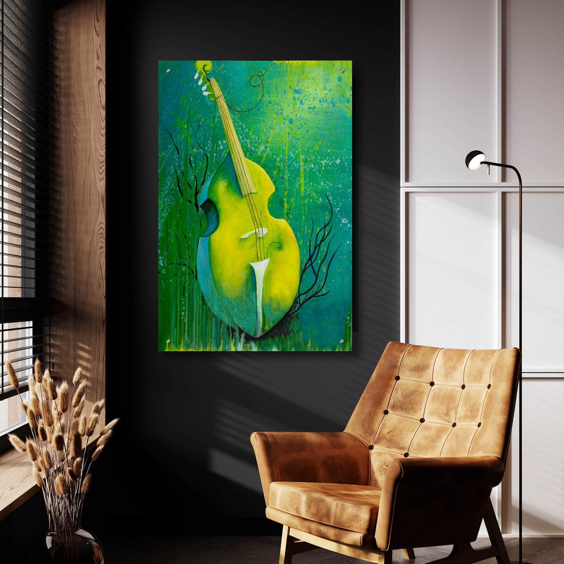 Epic Art 'Sunken Dreams Cello' by Michelle Faber, Acrylic Glass Wall Art,24x36