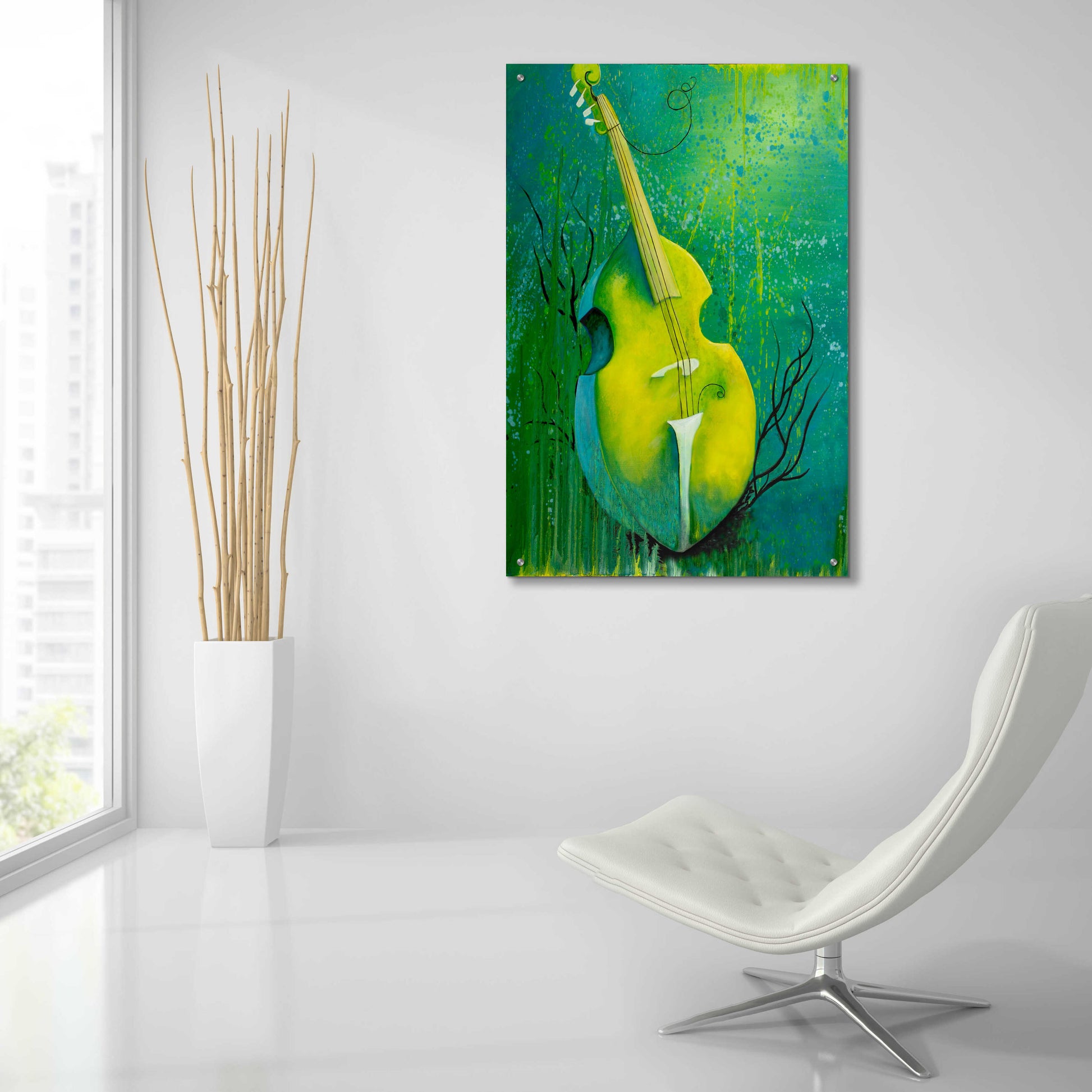 Epic Art 'Sunken Dreams Cello' by Michelle Faber, Acrylic Glass Wall Art,24x36