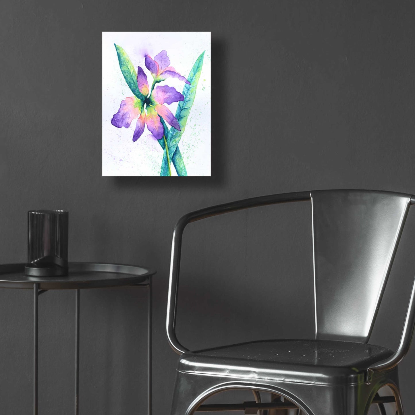 Epic Art 'Purple Orchid' by Michelle Faber, Acrylic Glass Wall Art,12x16