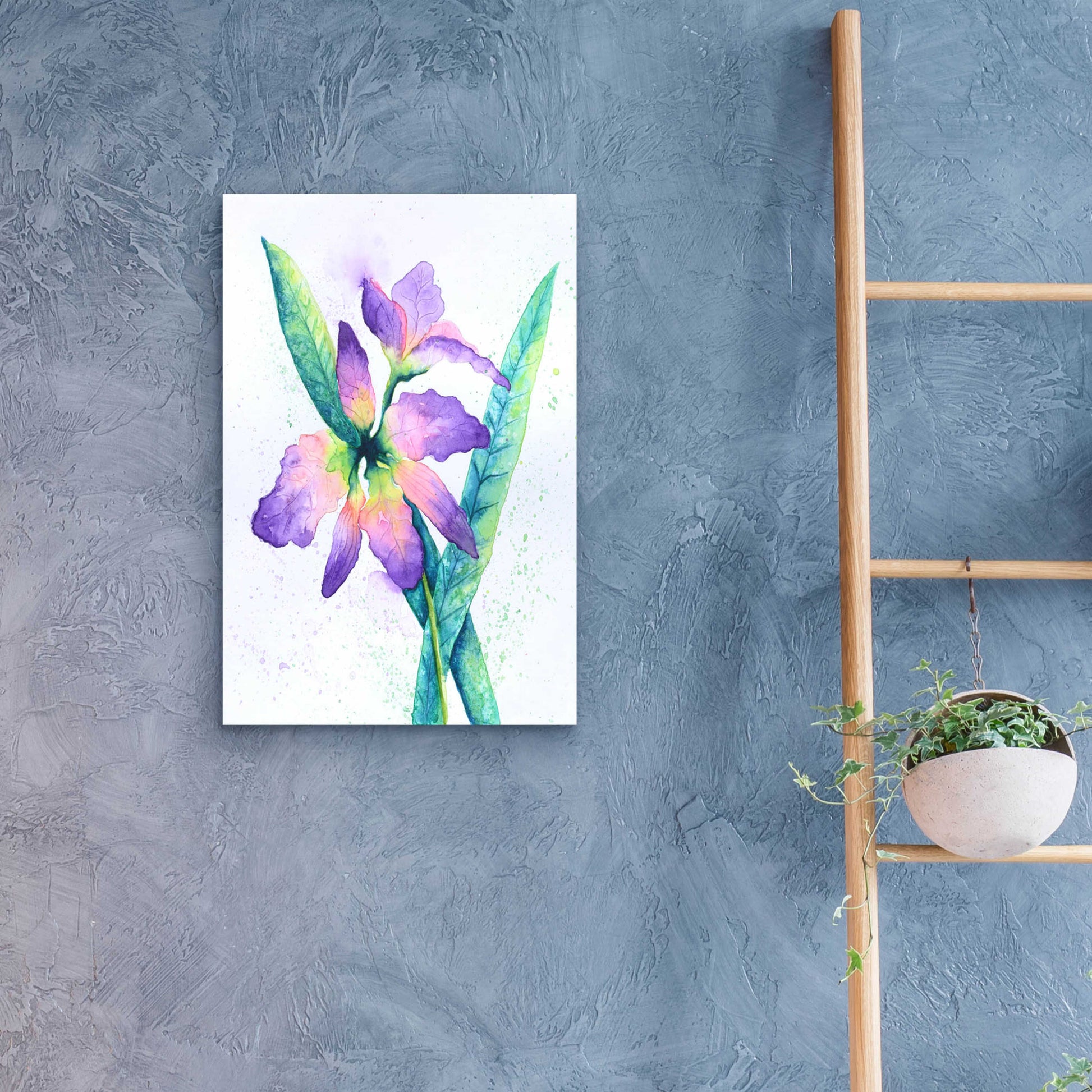 Epic Art 'Purple Orchid' by Michelle Faber, Acrylic Glass Wall Art,16x24