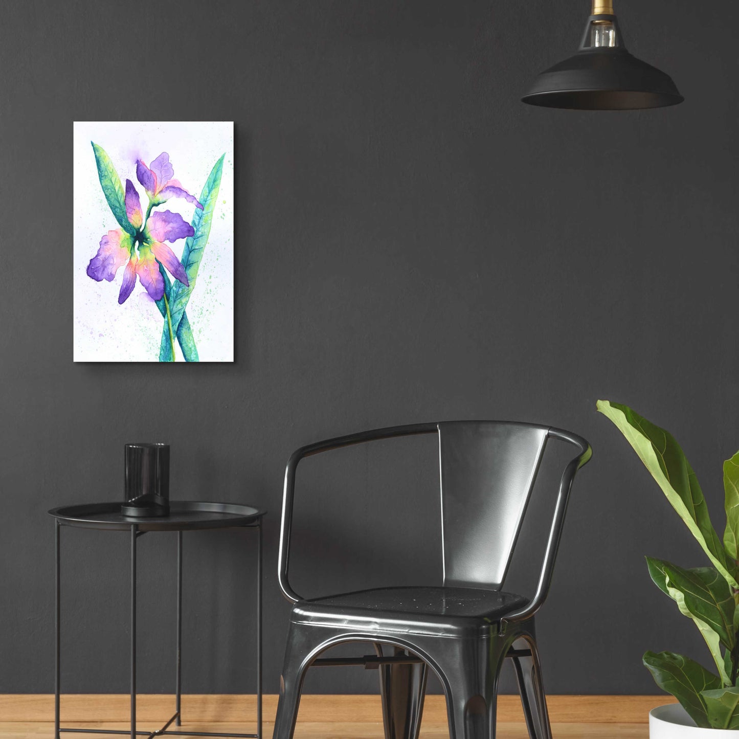 Epic Art 'Purple Orchid' by Michelle Faber, Acrylic Glass Wall Art,16x24