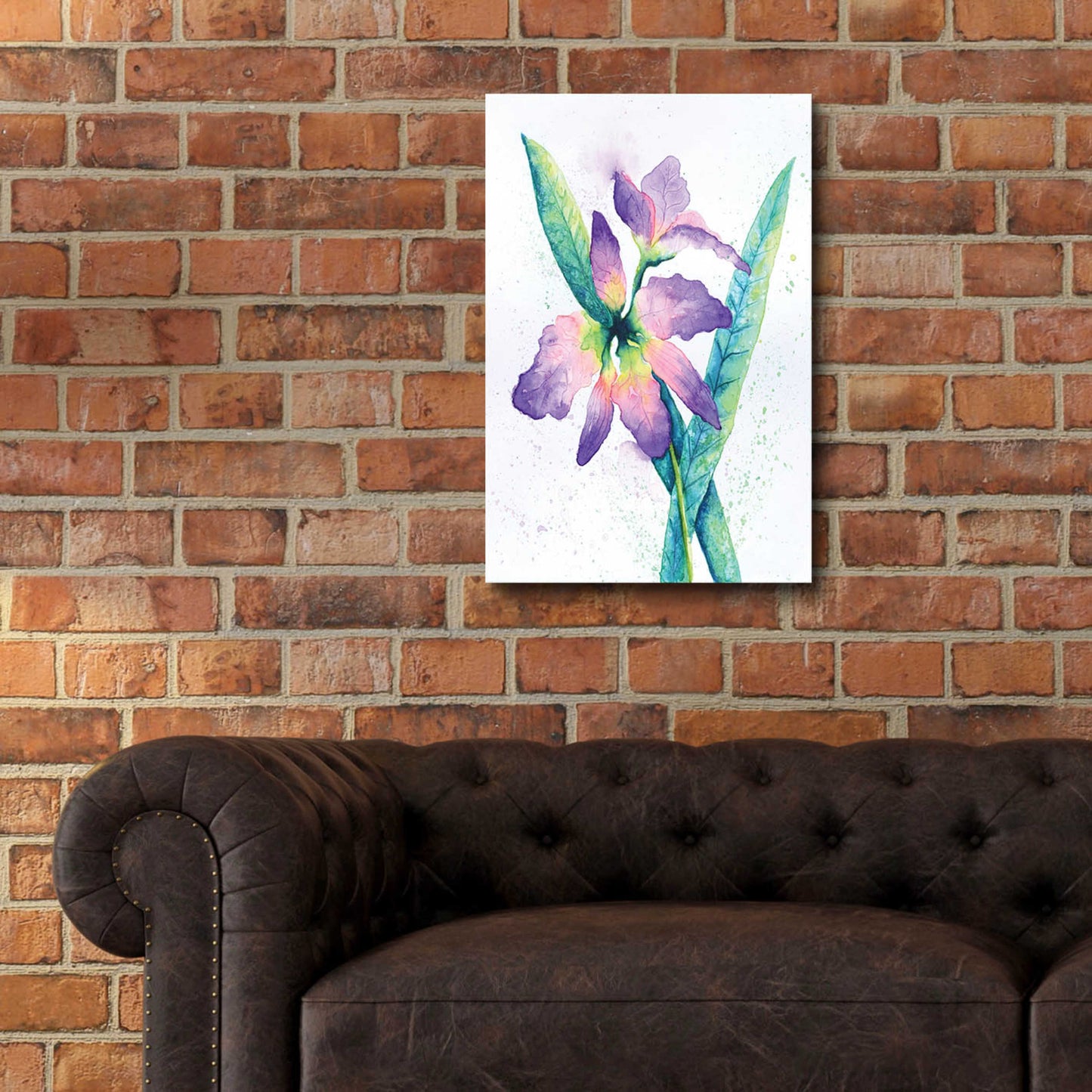 Epic Art 'Purple Orchid' by Michelle Faber, Acrylic Glass Wall Art,16x24