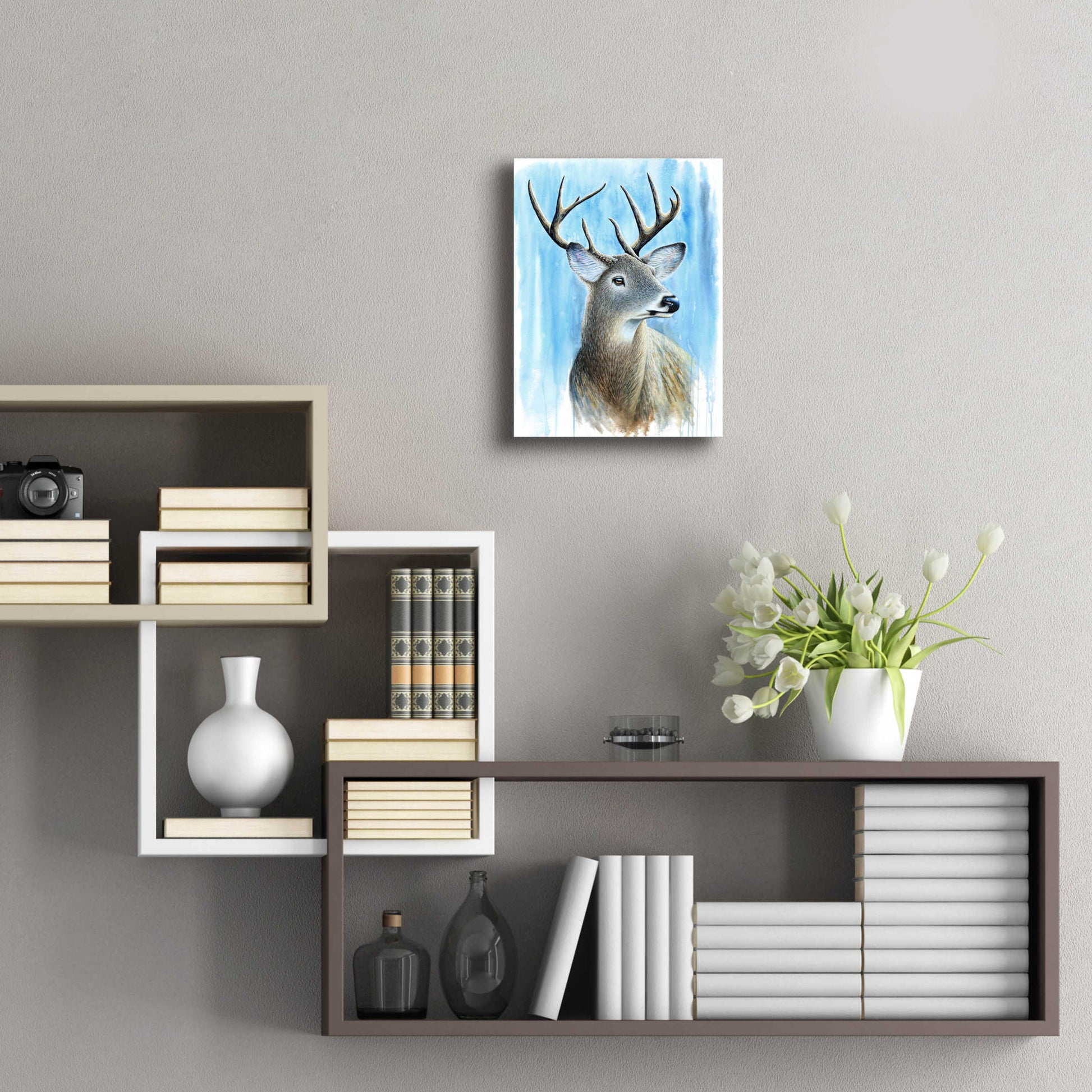 Epic Art 'Buck' by Michelle Faber, Acrylic Glass Wall Art,12x16